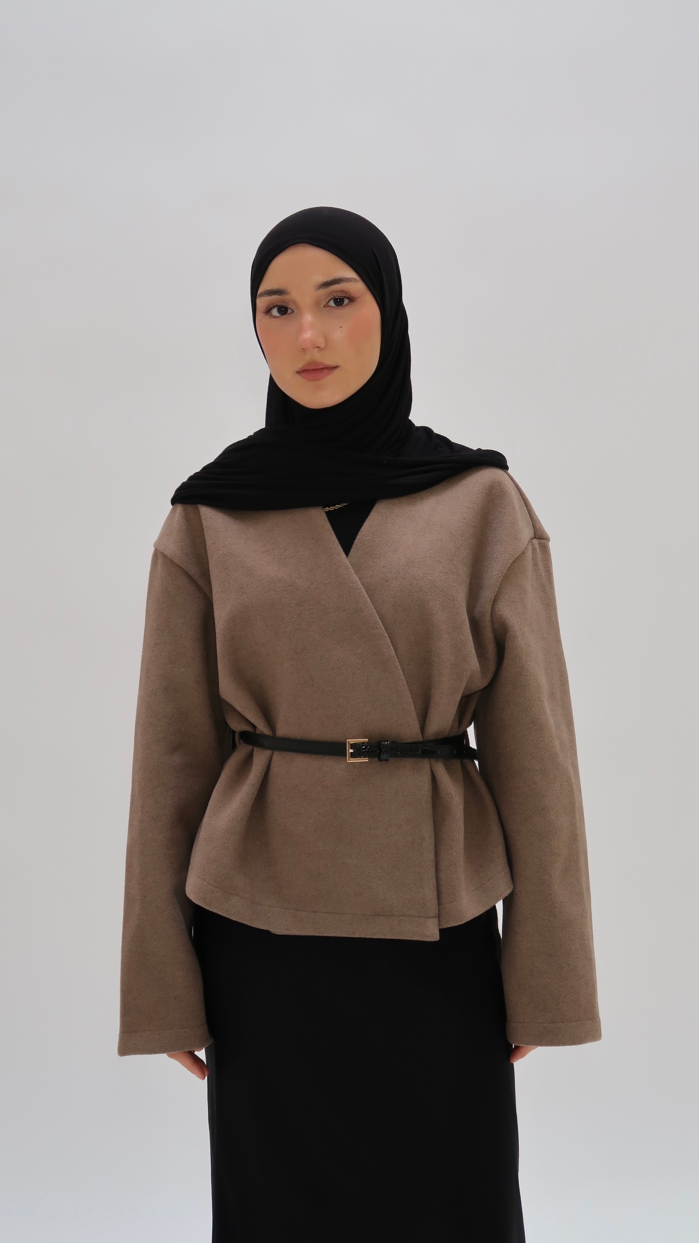 Übergangsjacke mit Gürtel
