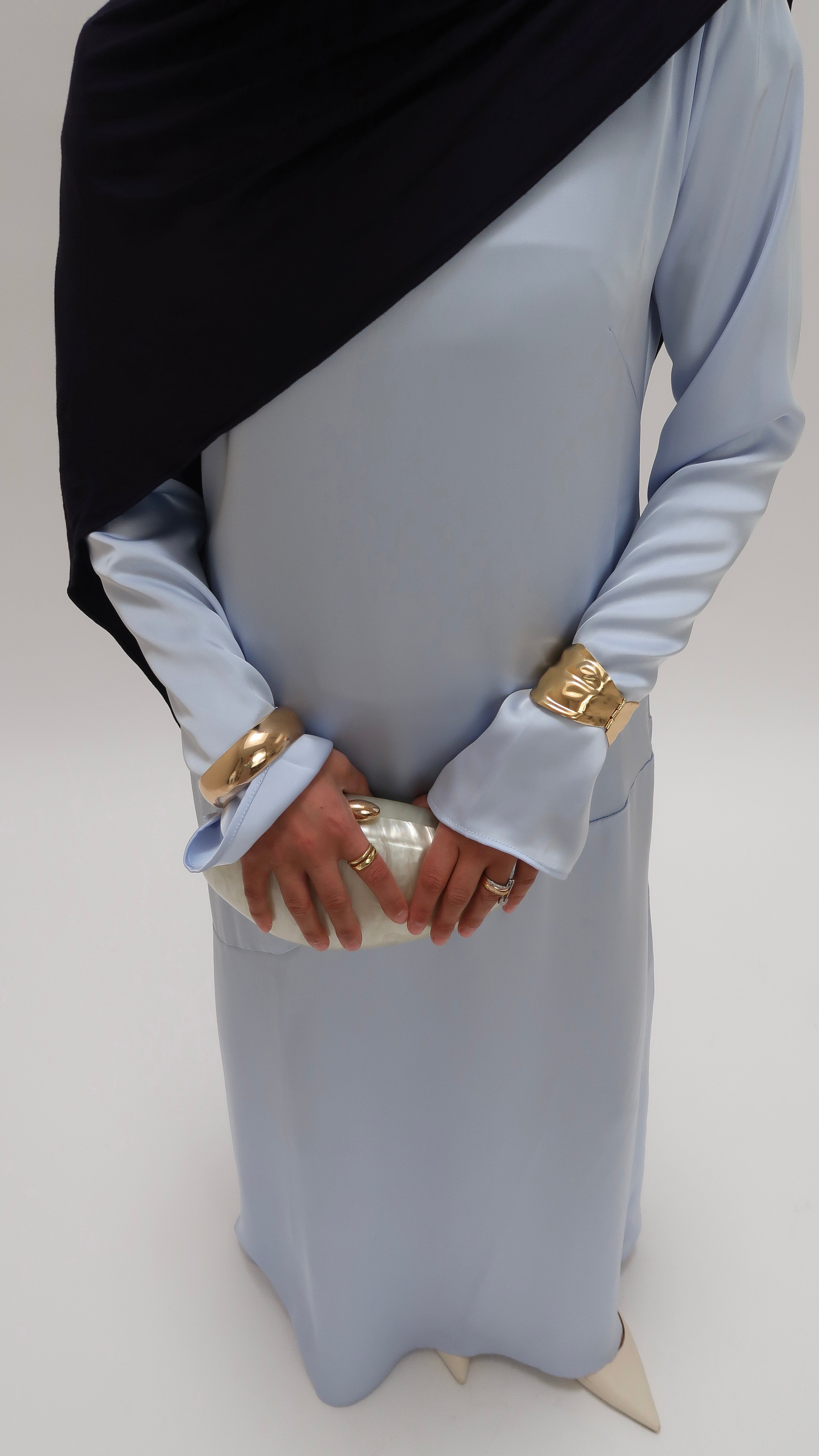 Edge Line Silk Dress