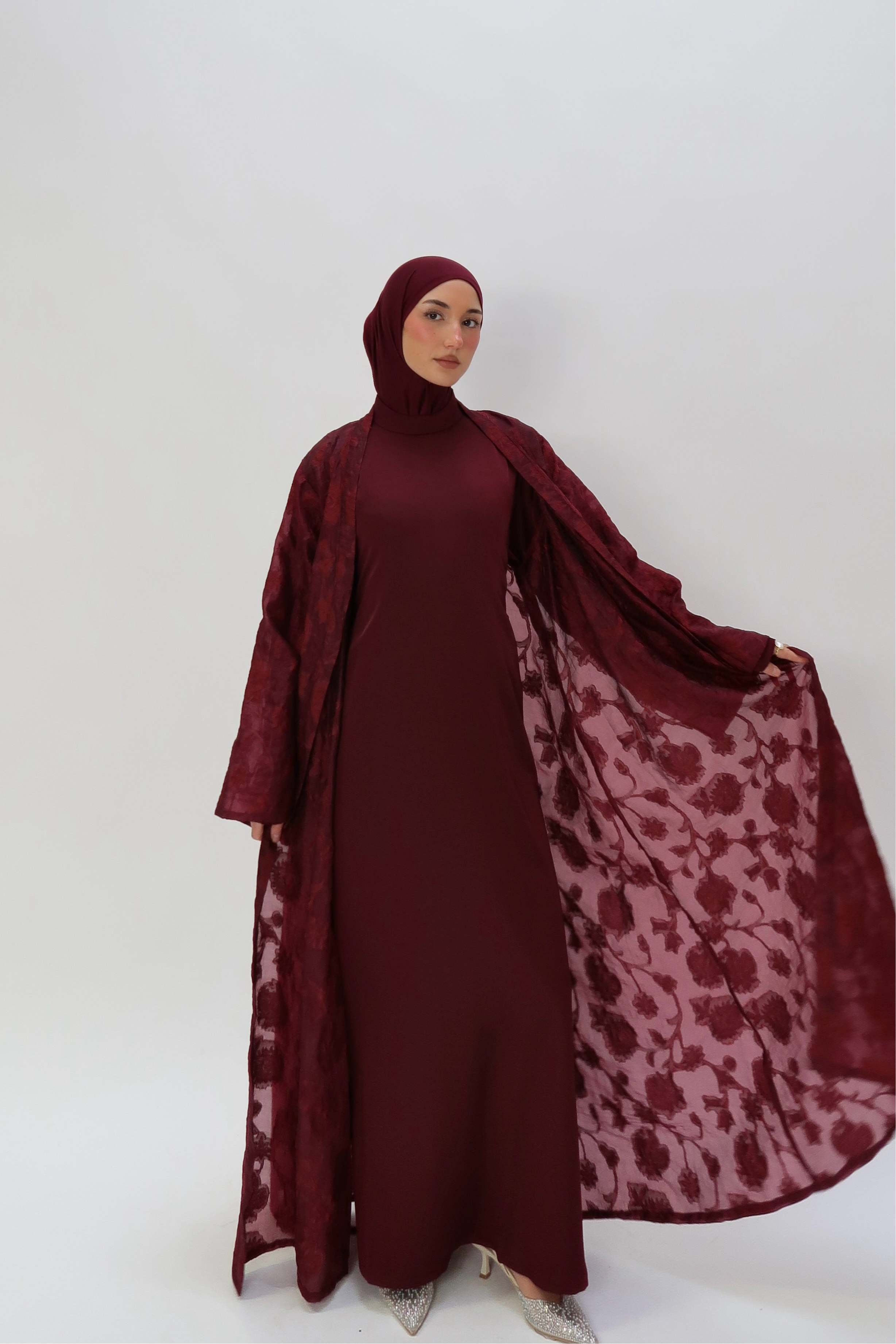 Abaya Osmanthus Burgundy