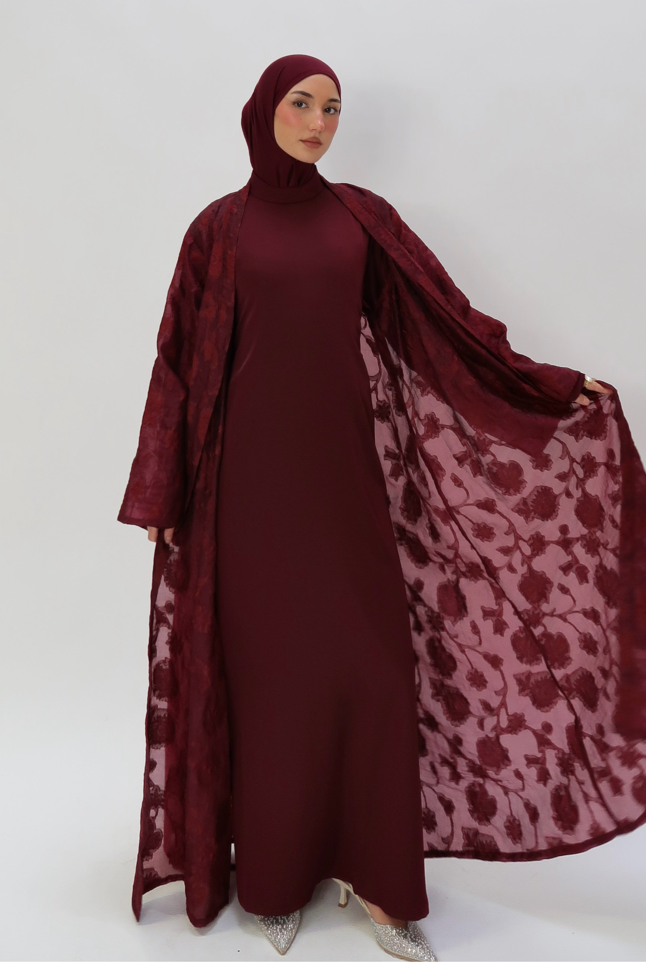Abaya Osmanthus Burgundy