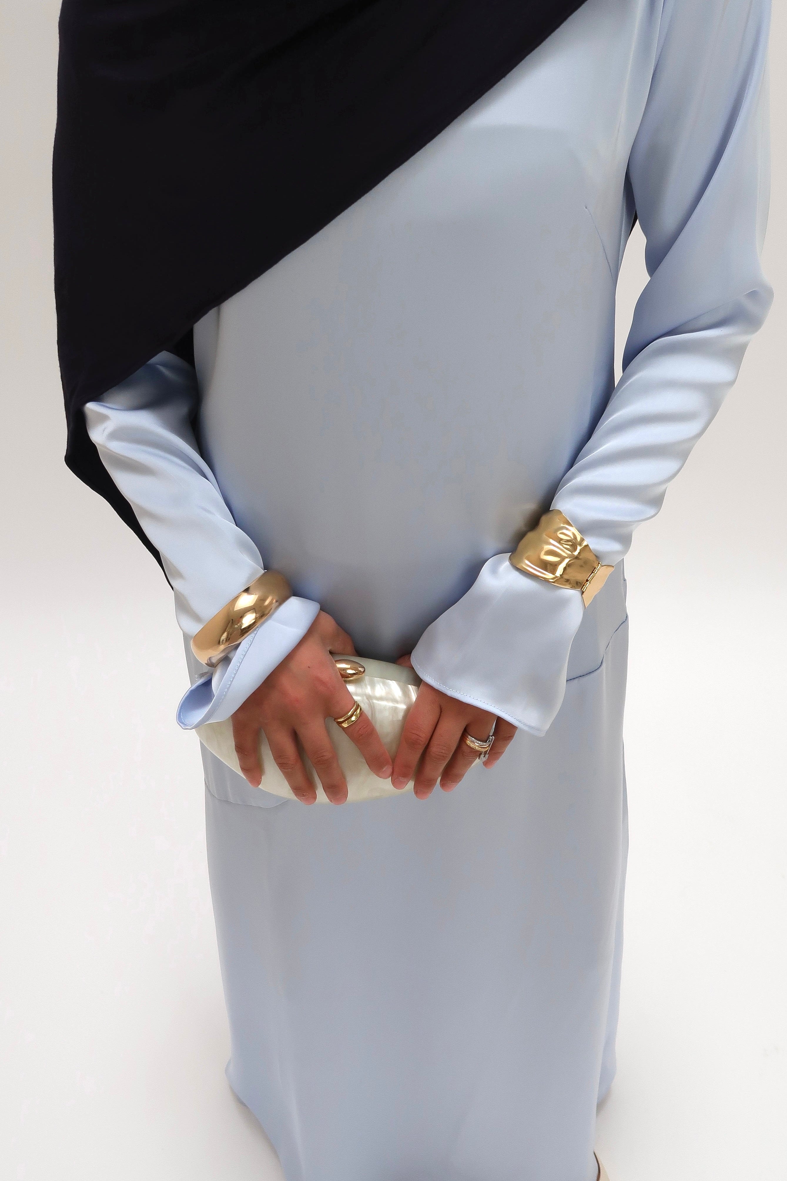 Edge Line Silk Dress