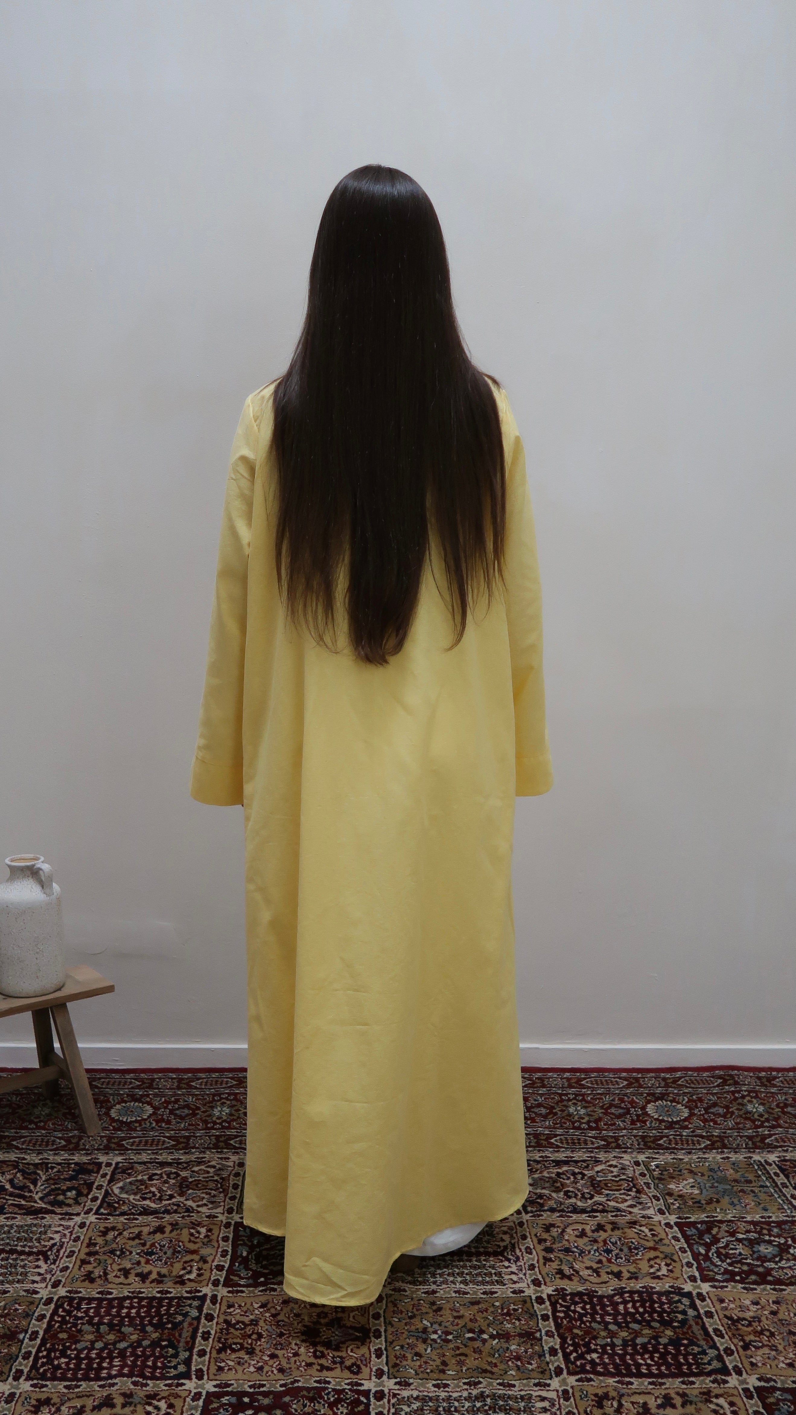 Kimono with belt yellow