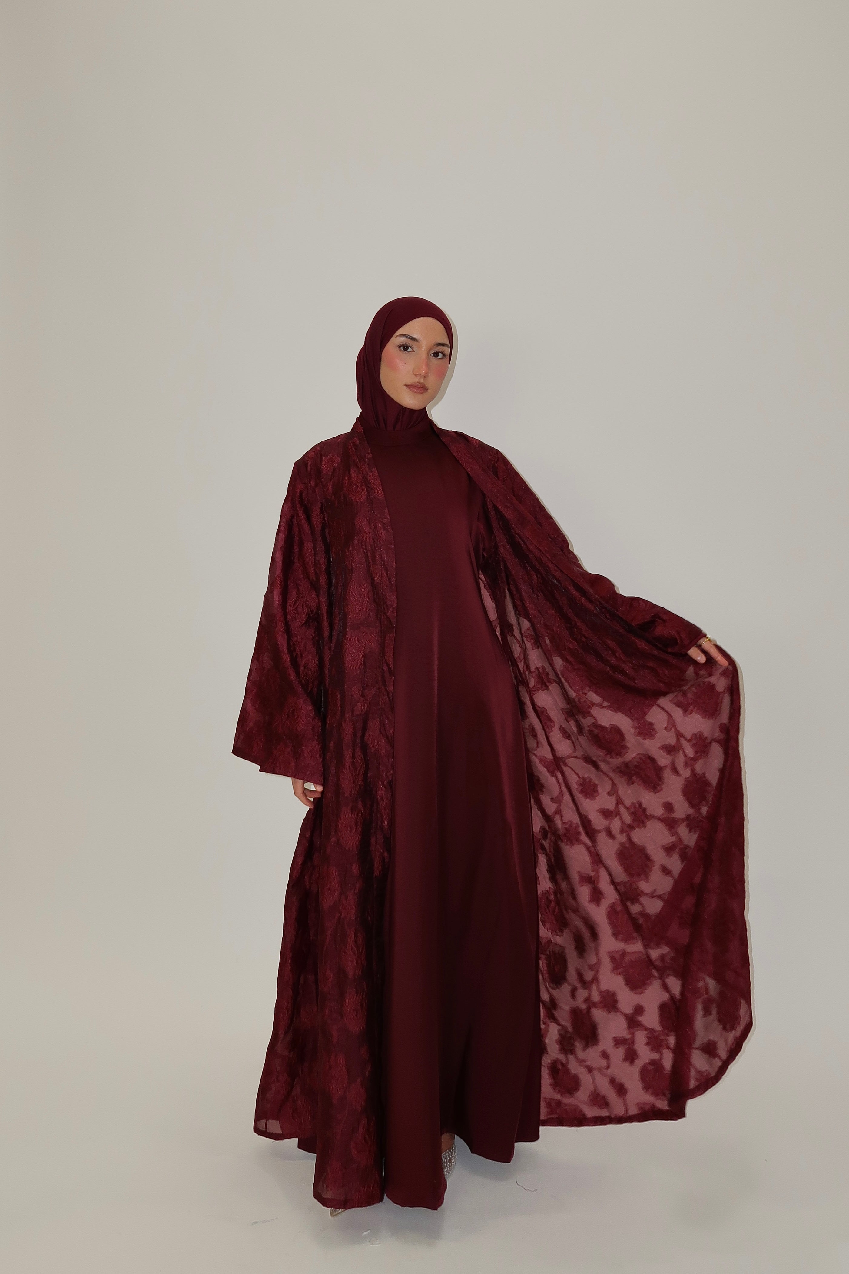 Abaya Osmanthus Burgundy
