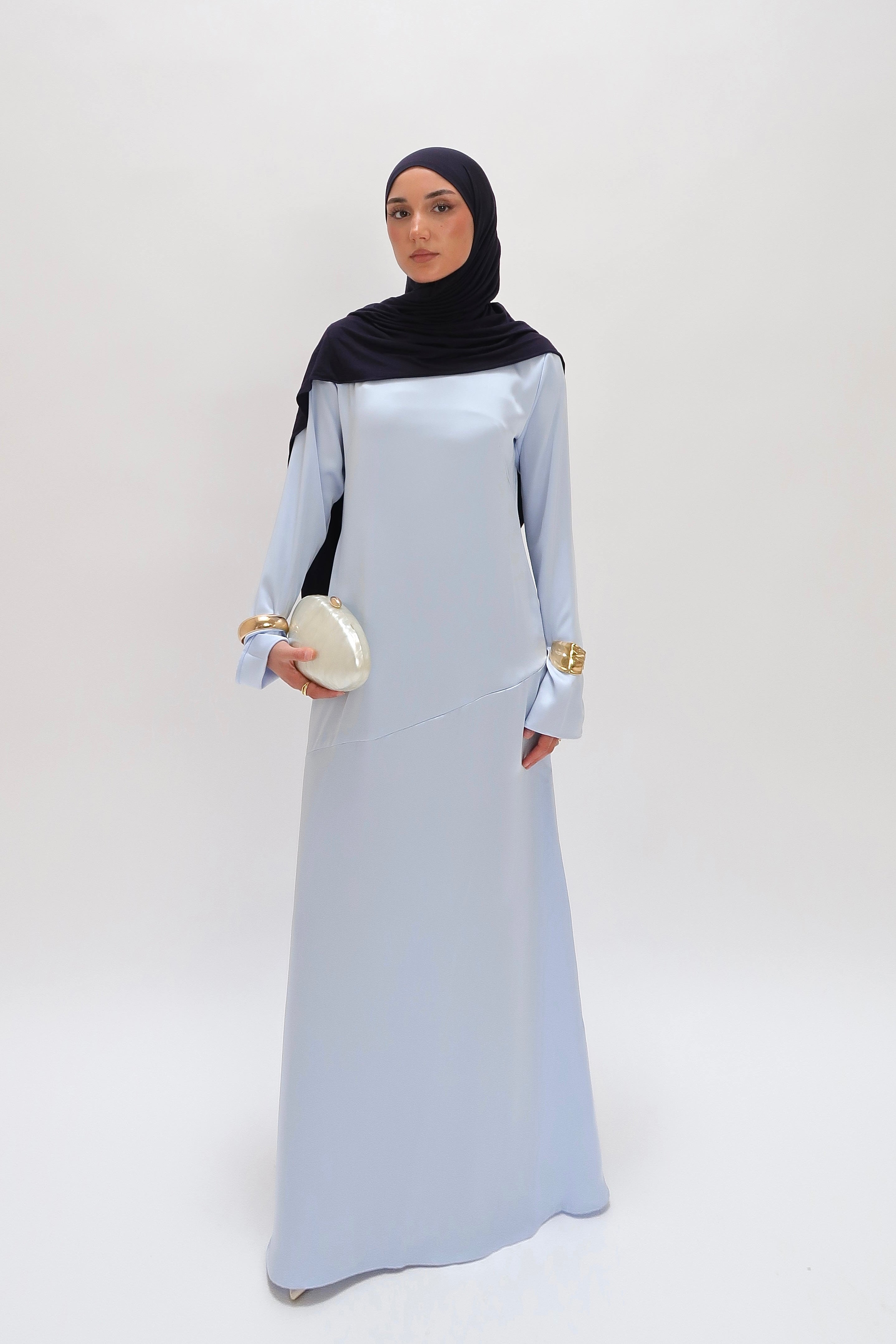 Edge Line Silk Dress