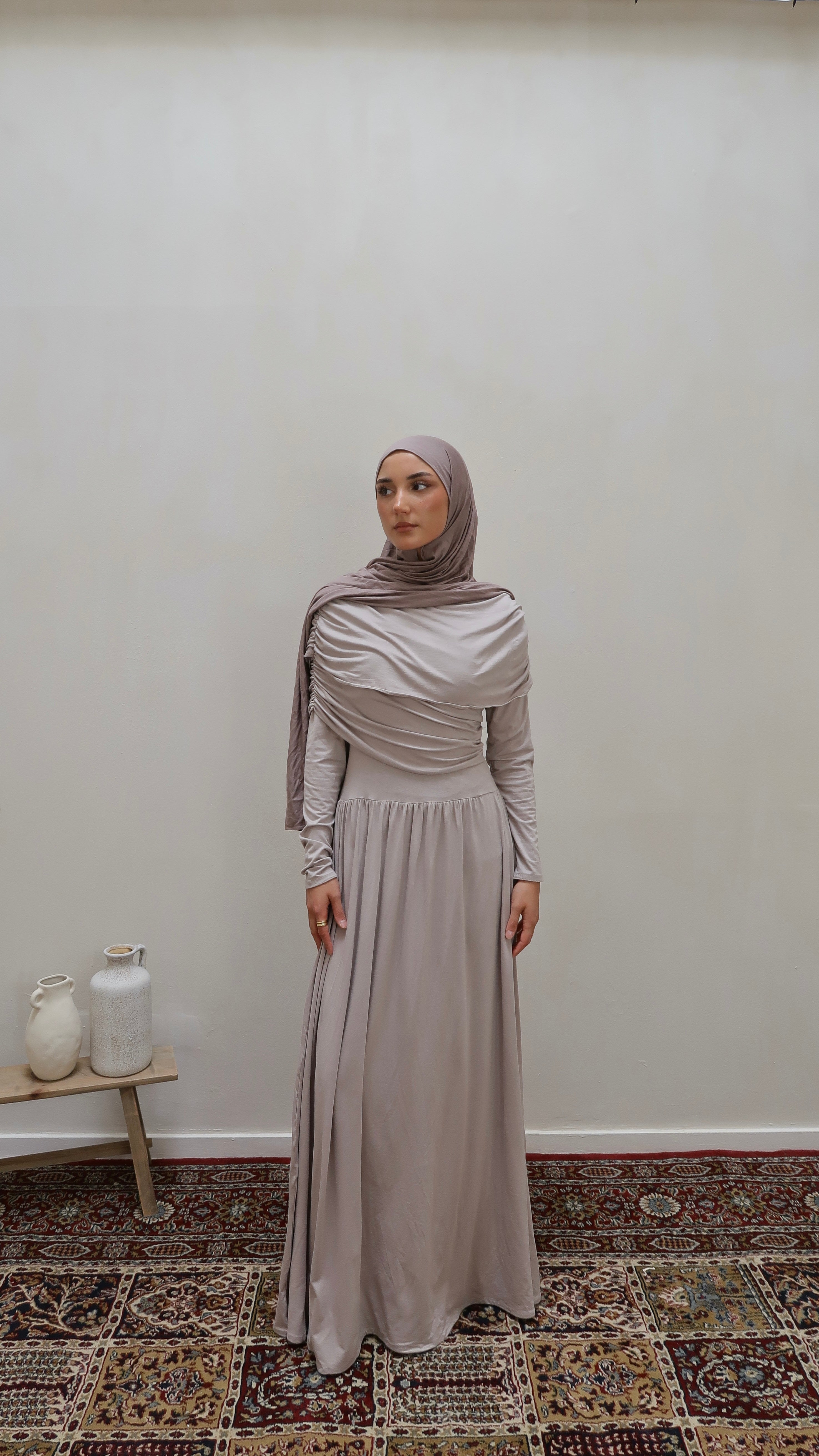 Draped dress viscose