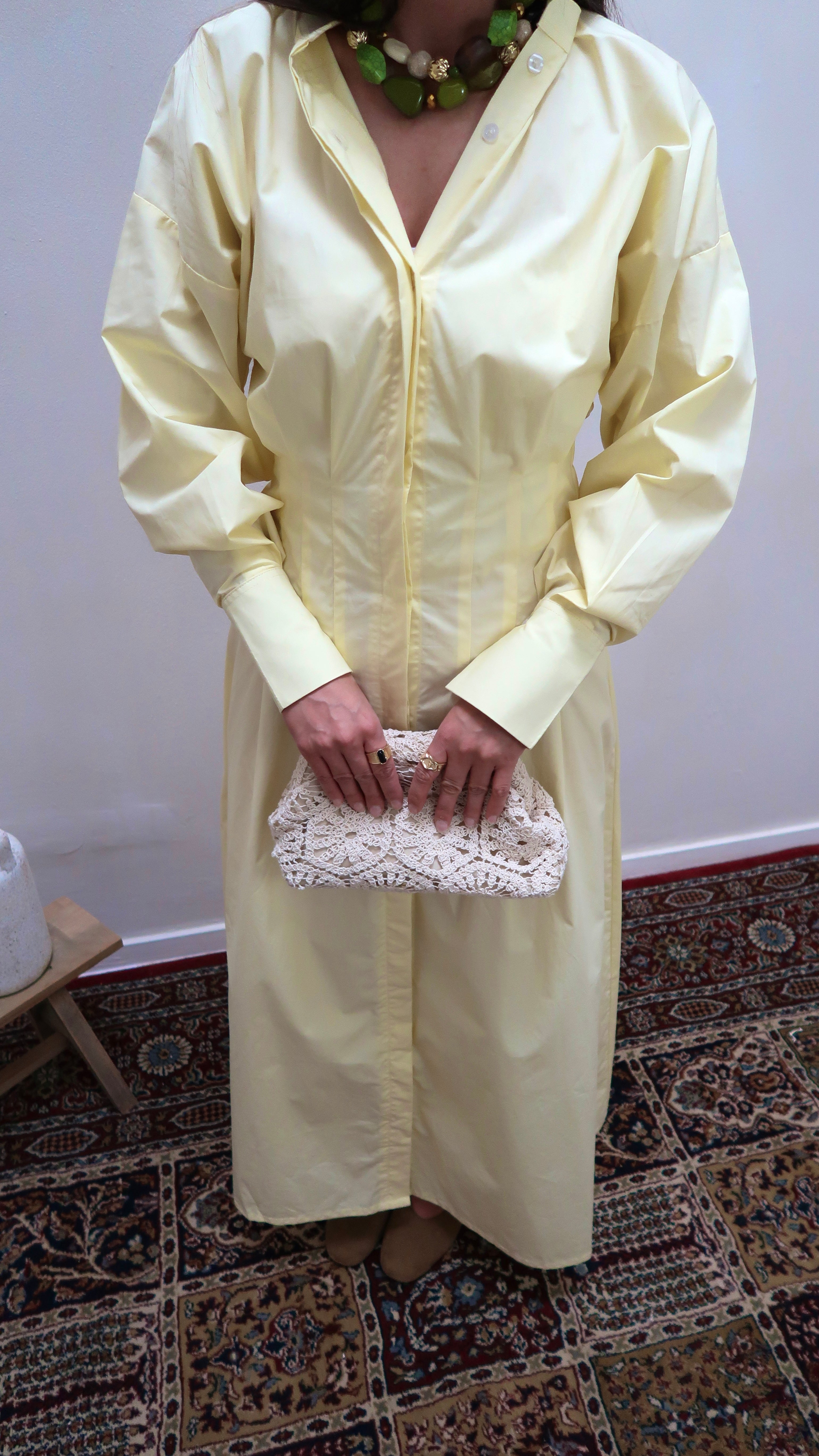 Shirt dress buttermilk yellow