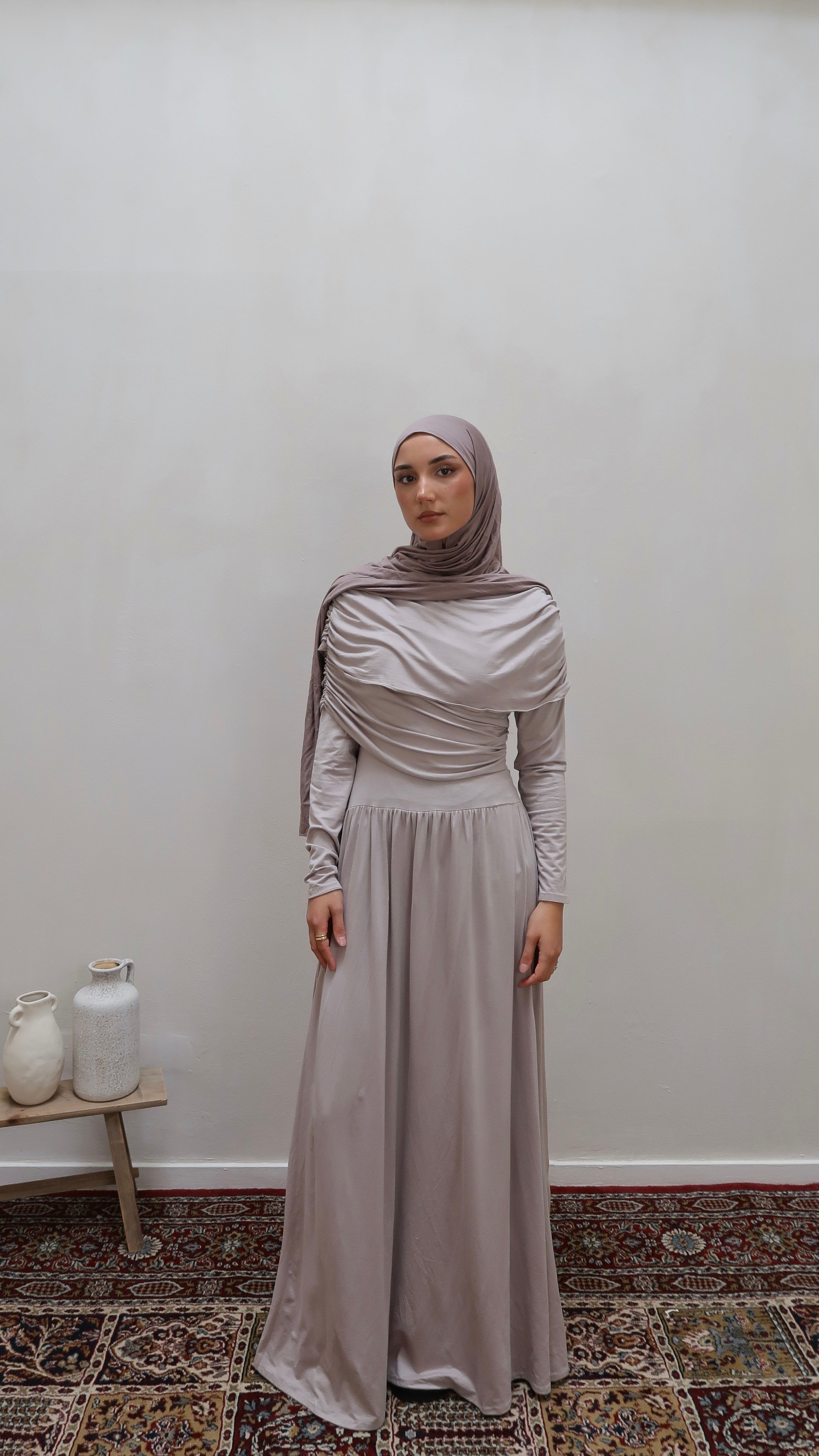 Draped dress viscose