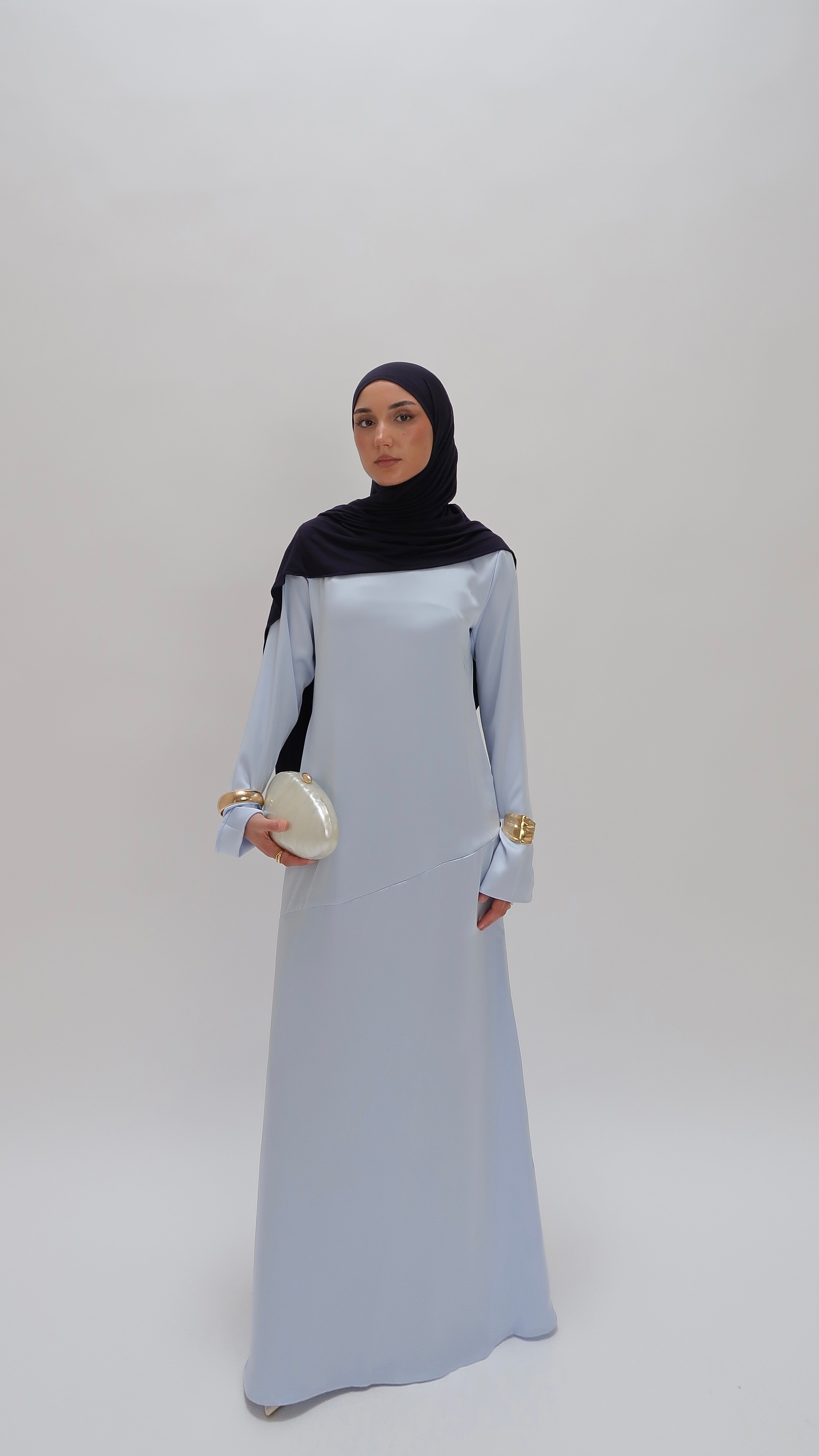 Edge Line Silk Dress