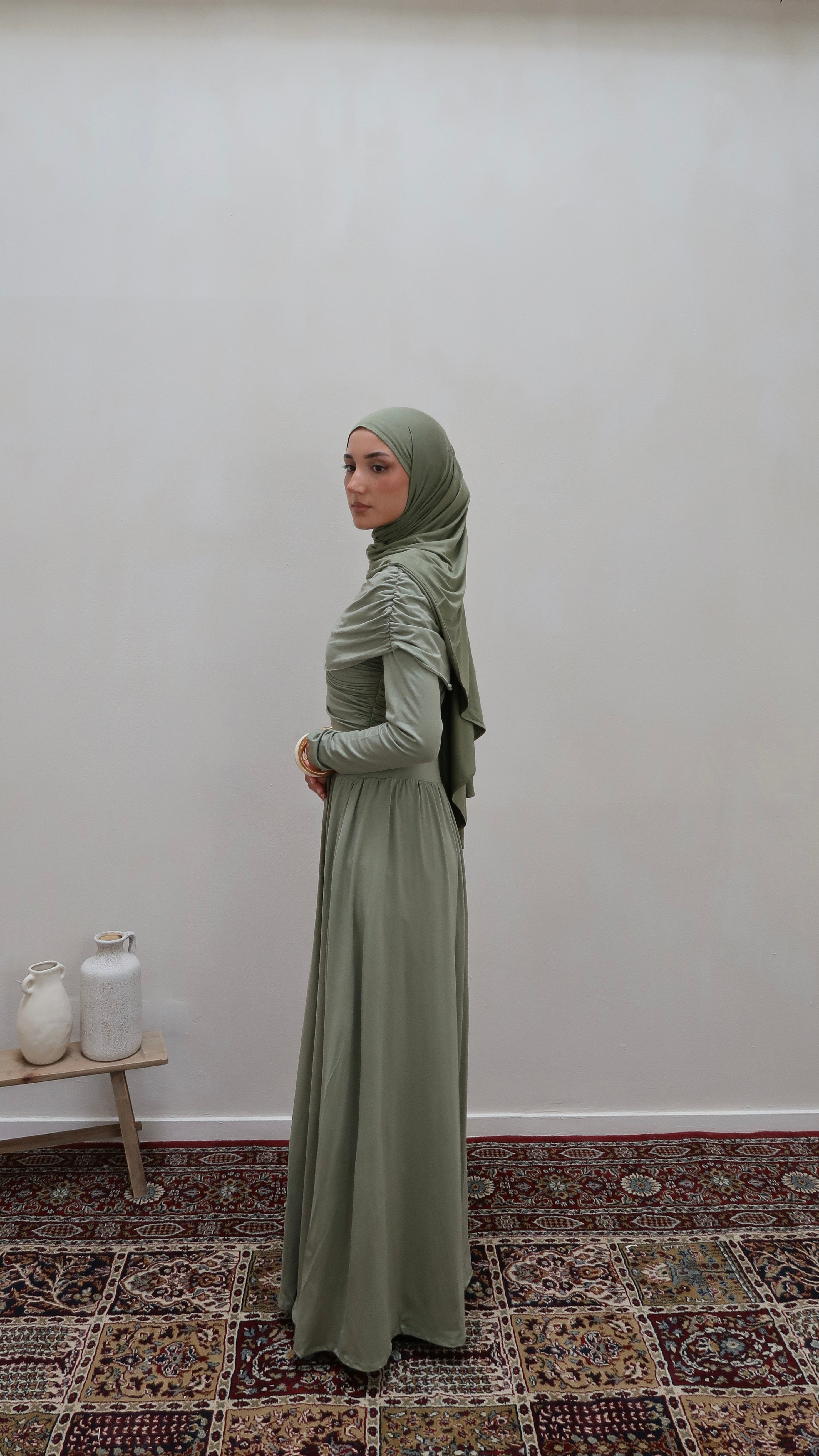 Draped dress viscose