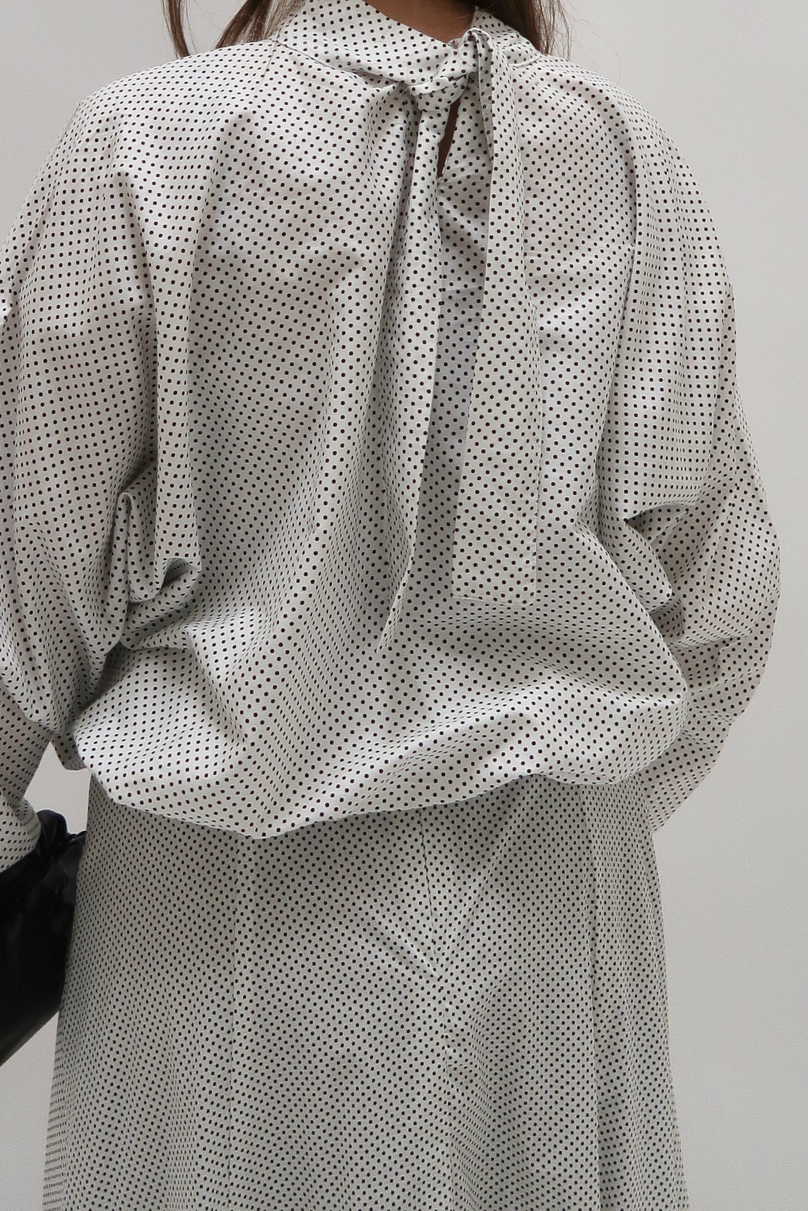 Polka Dot Baumwollbluse