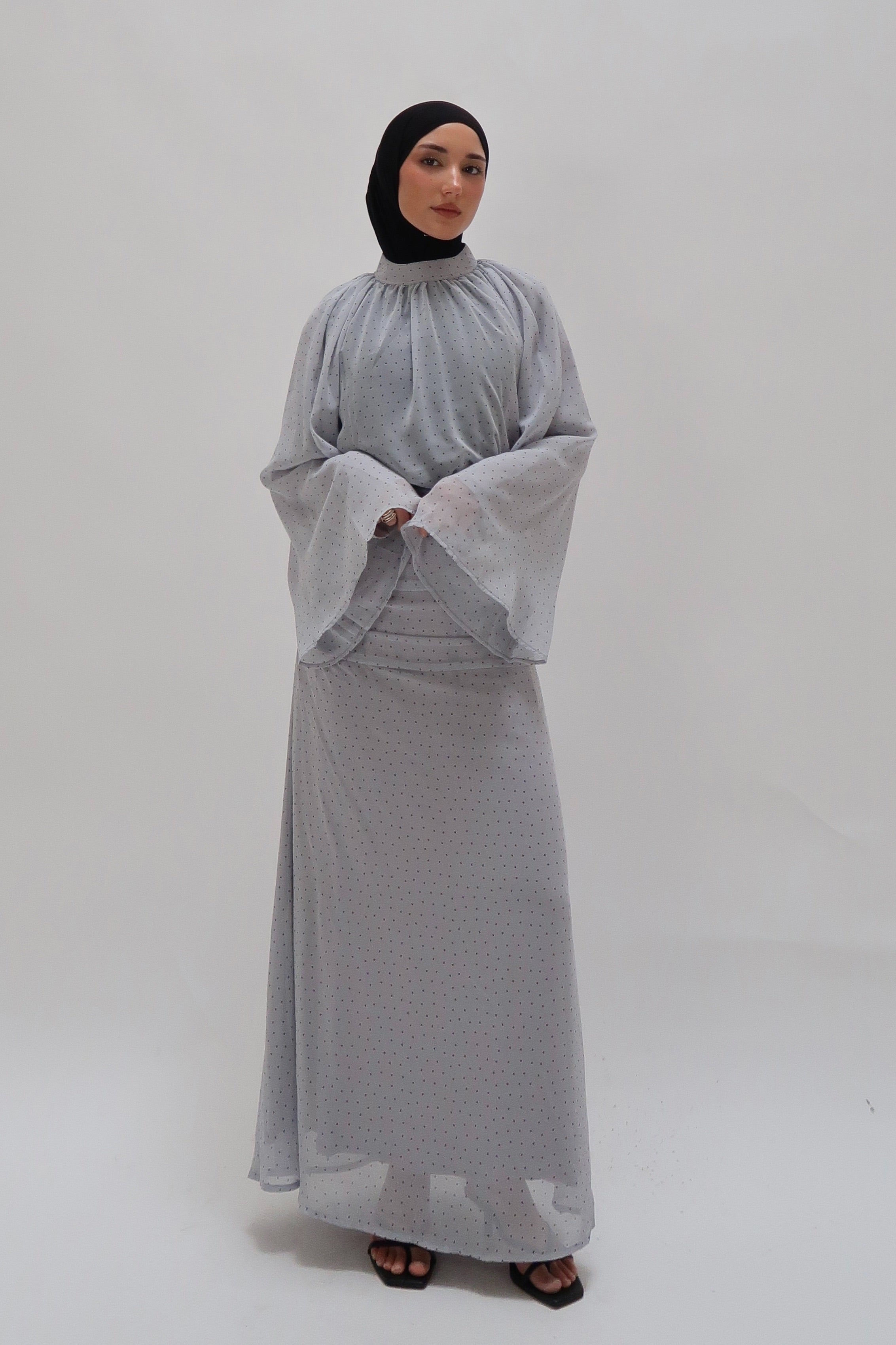 Chiffon-dot Bluse