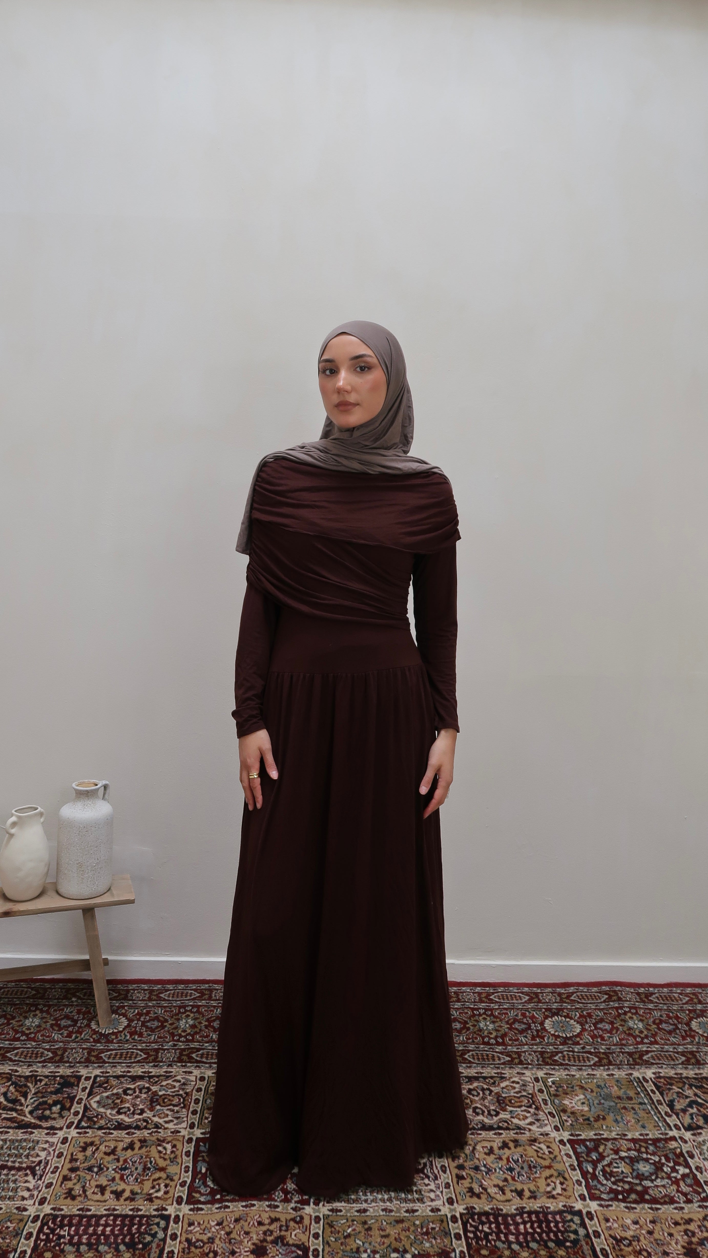 Draped dress viscose