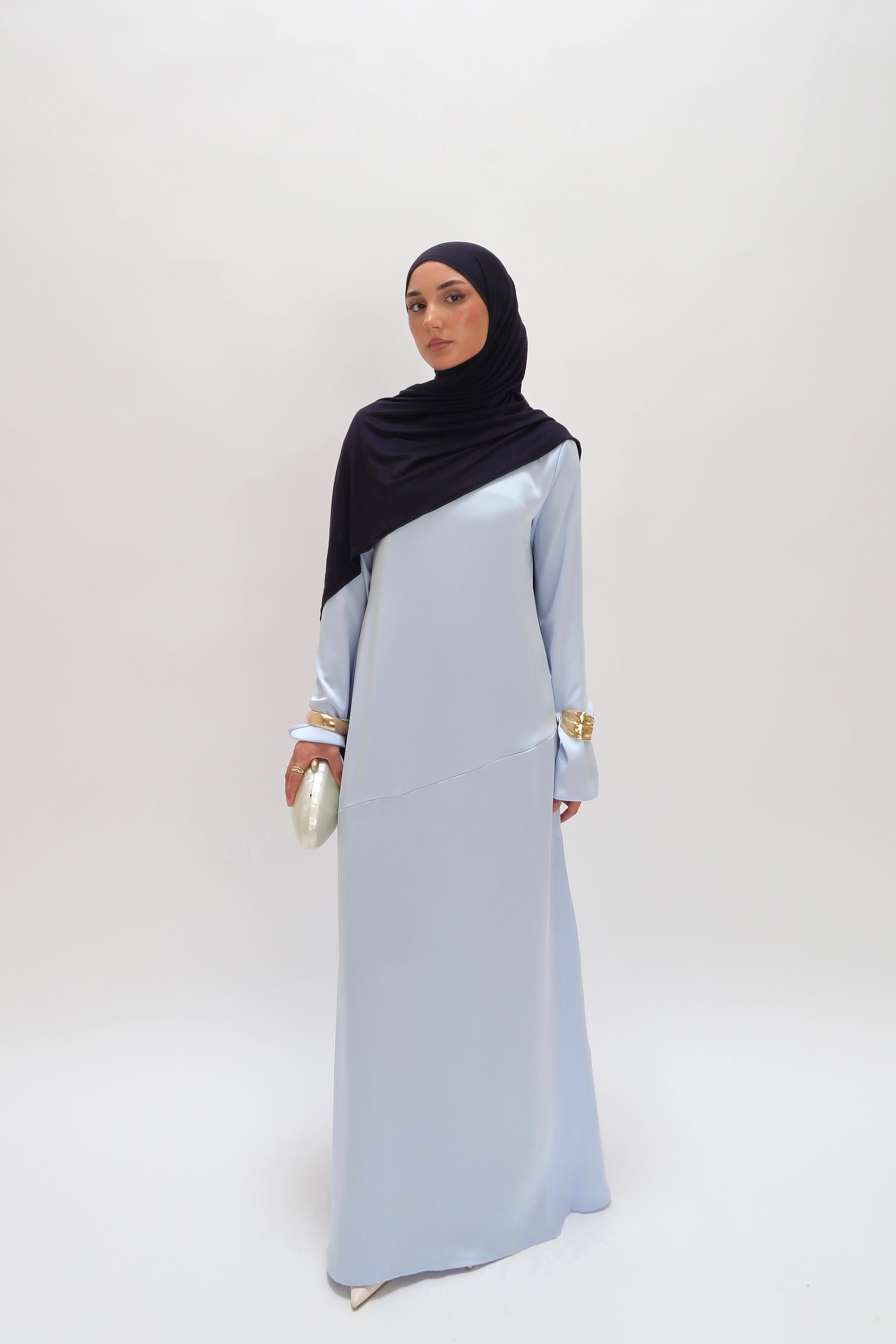 Edge Line Silk Dress