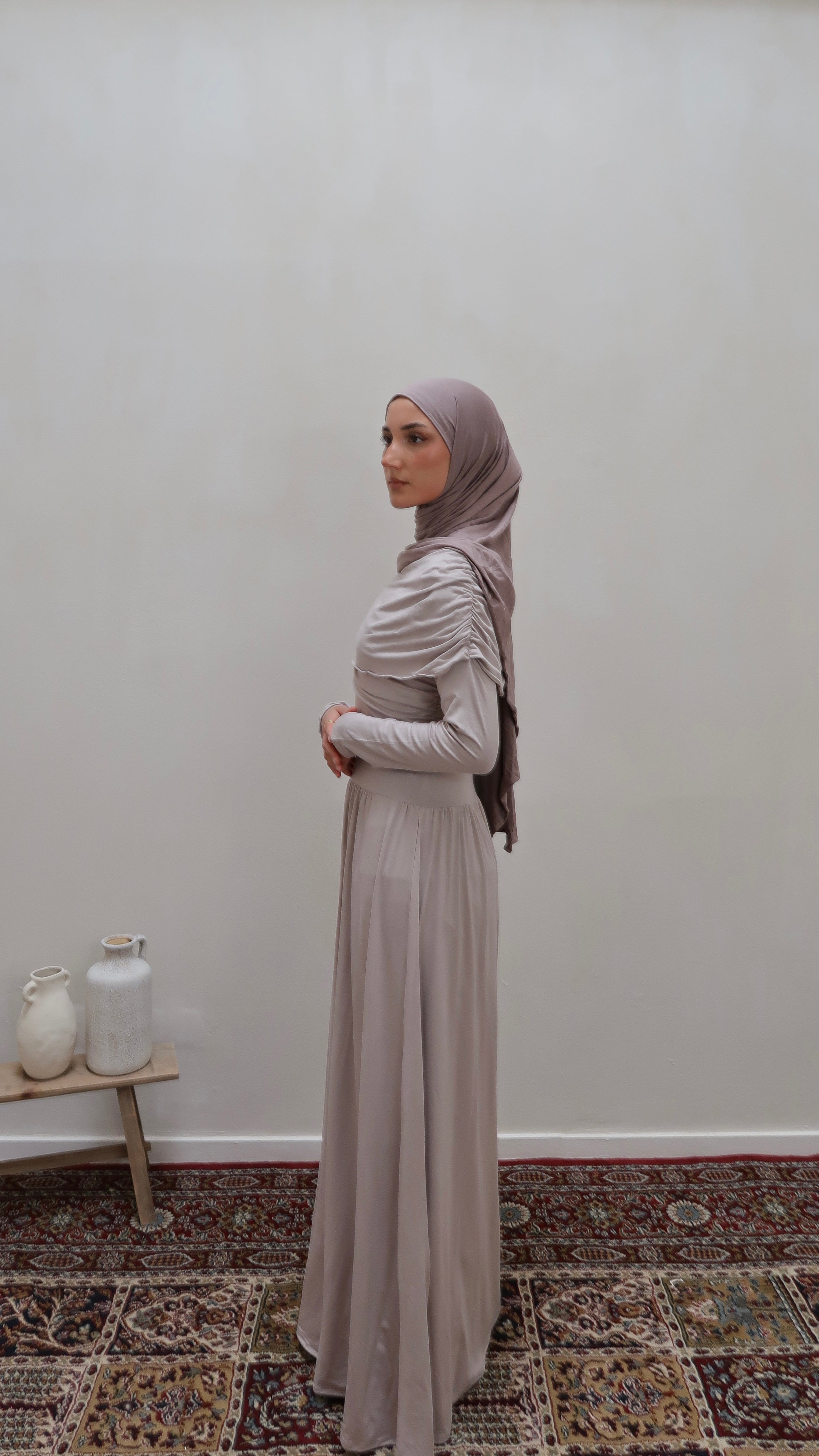 Draped dress viscose