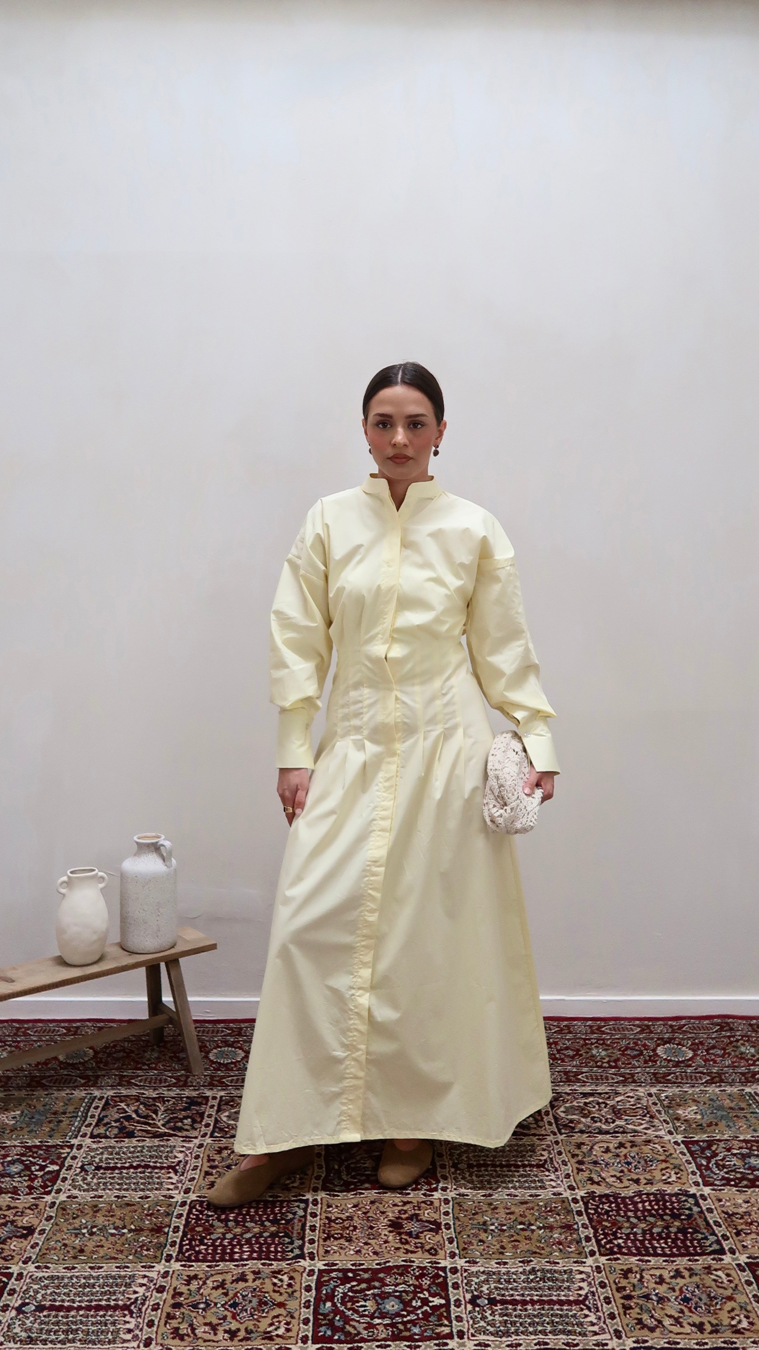 Shirt dress buttermilk yellow