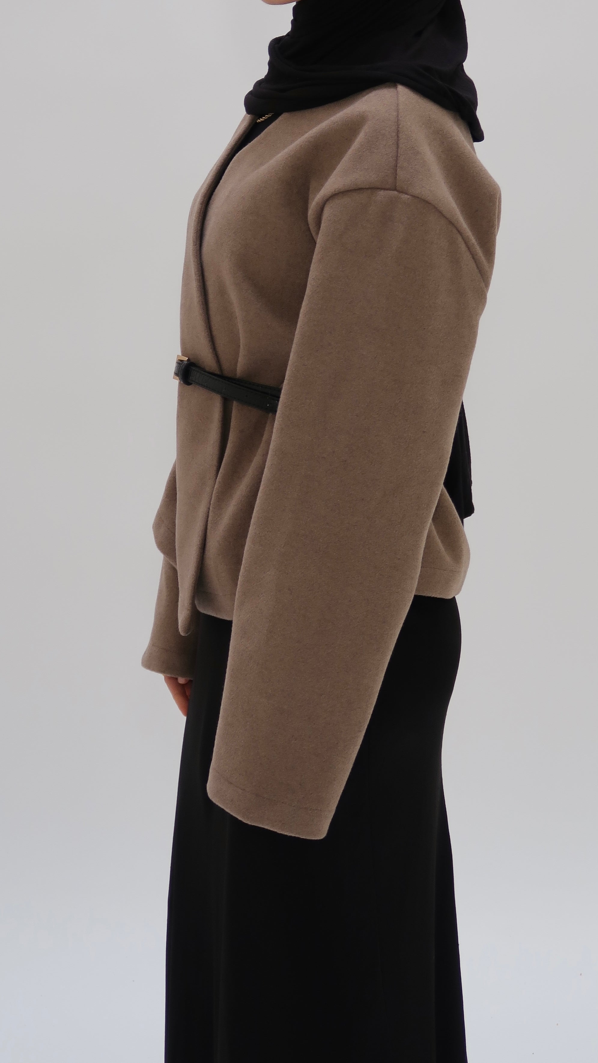 Übergangsjacke mit Gürtel
