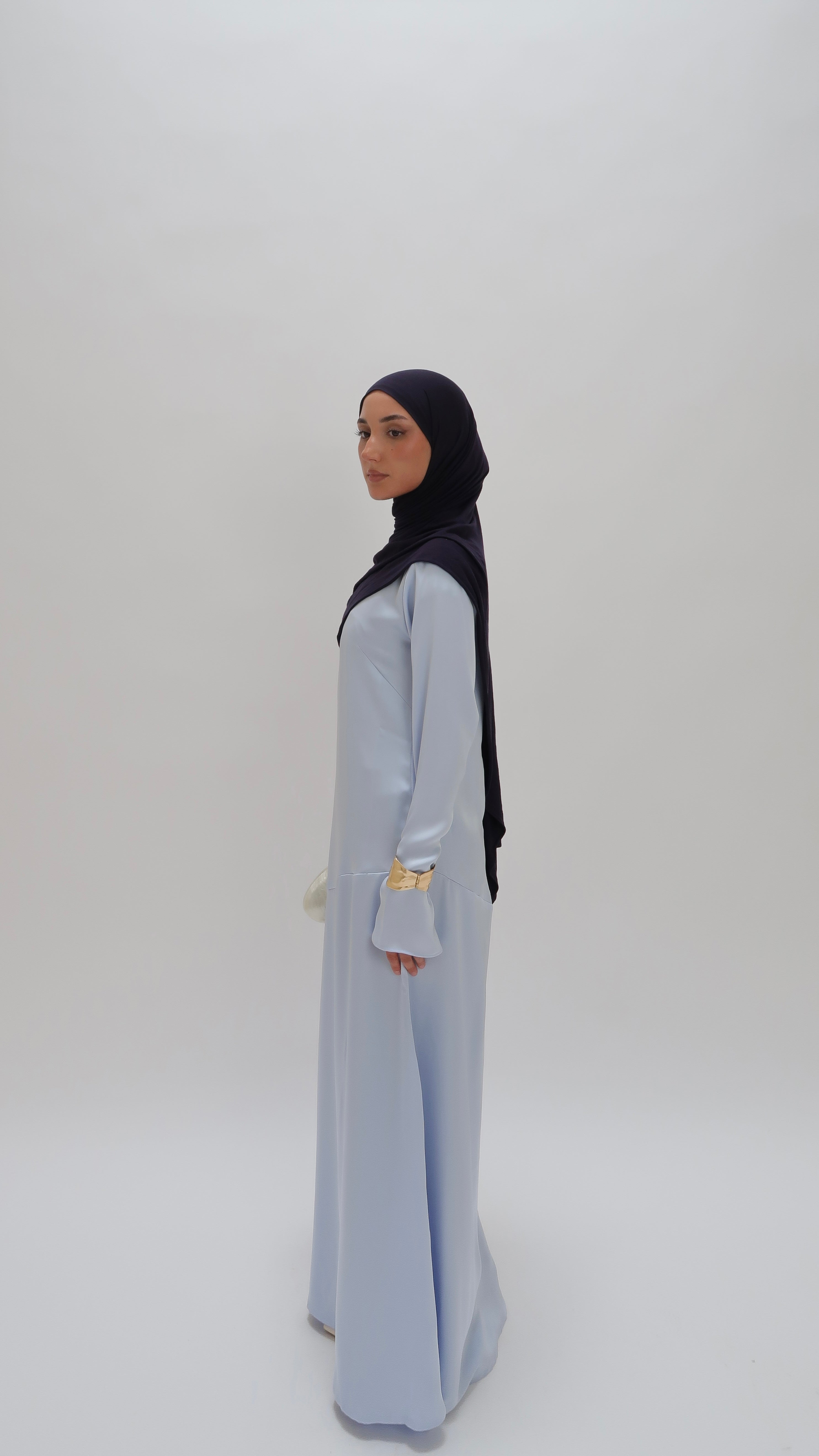 Edge Line Silk Dress