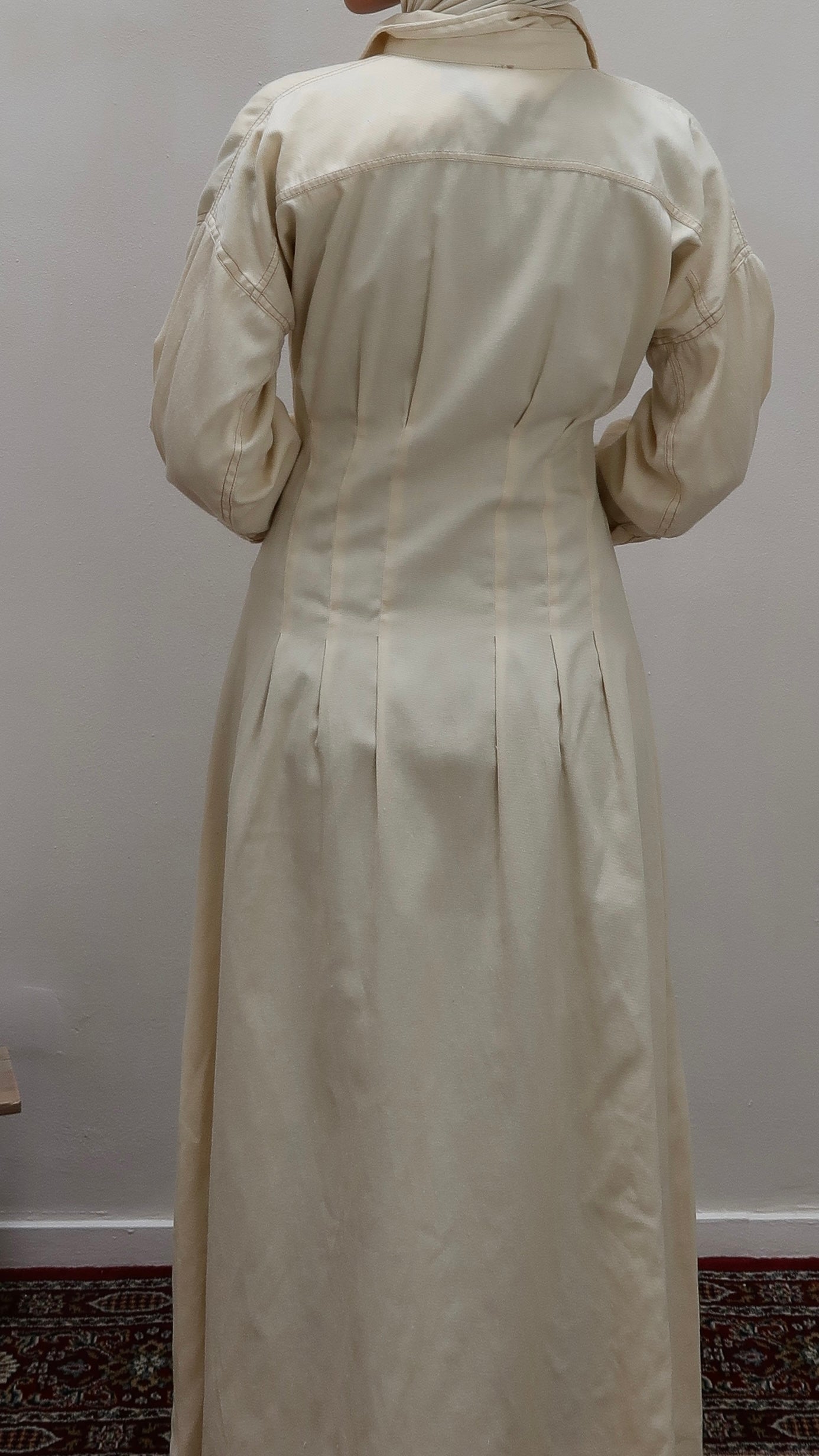 Denim dress with buttons buttermilk yellow