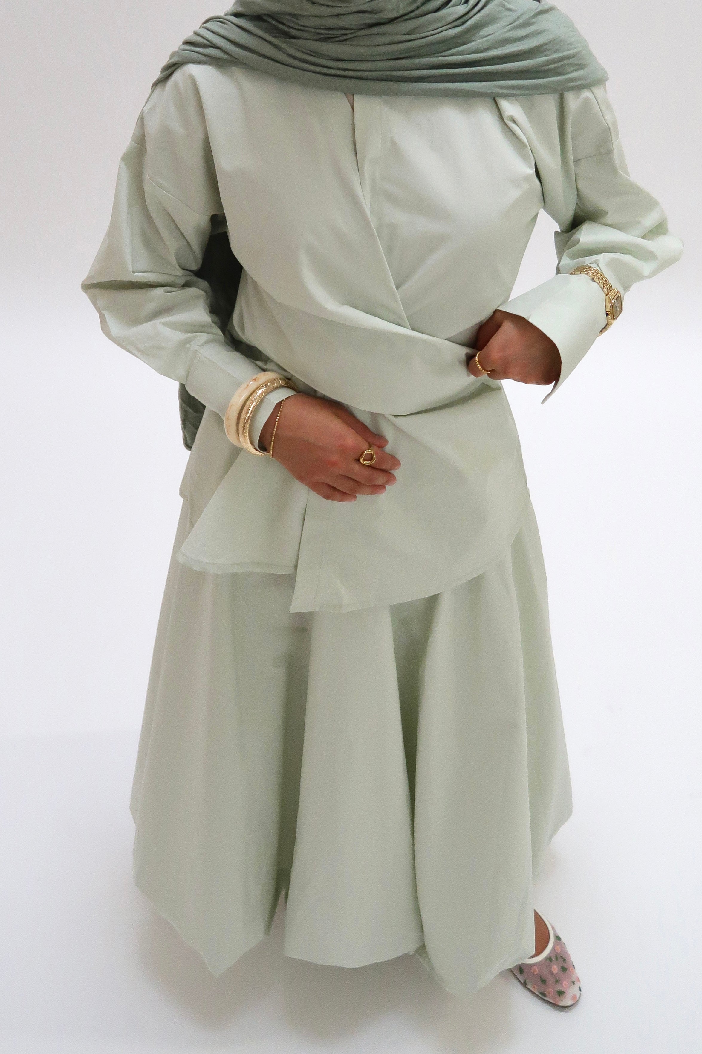 Zweiteiler Ballonrock Eucalyptus