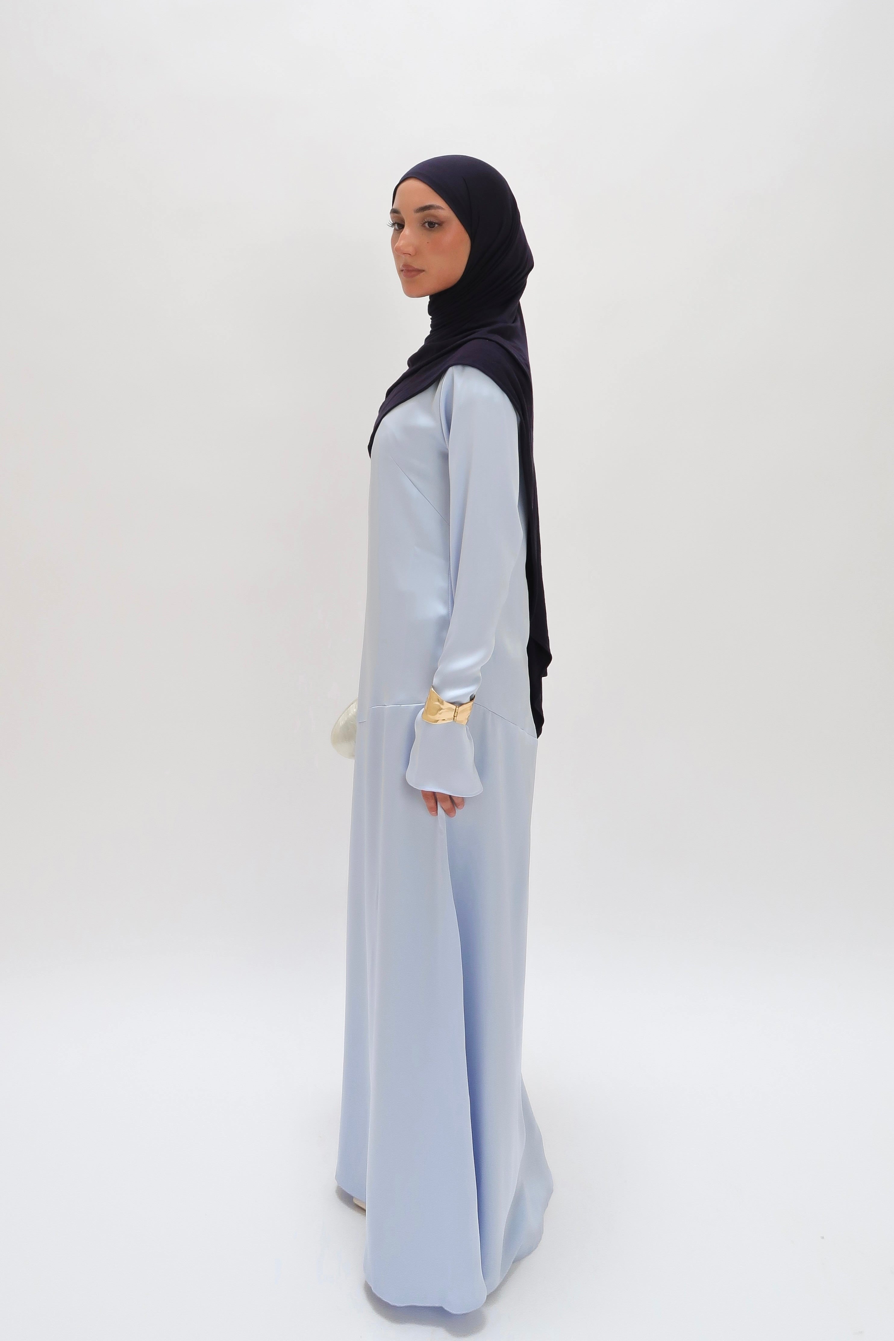 Edge Line Silk Dress