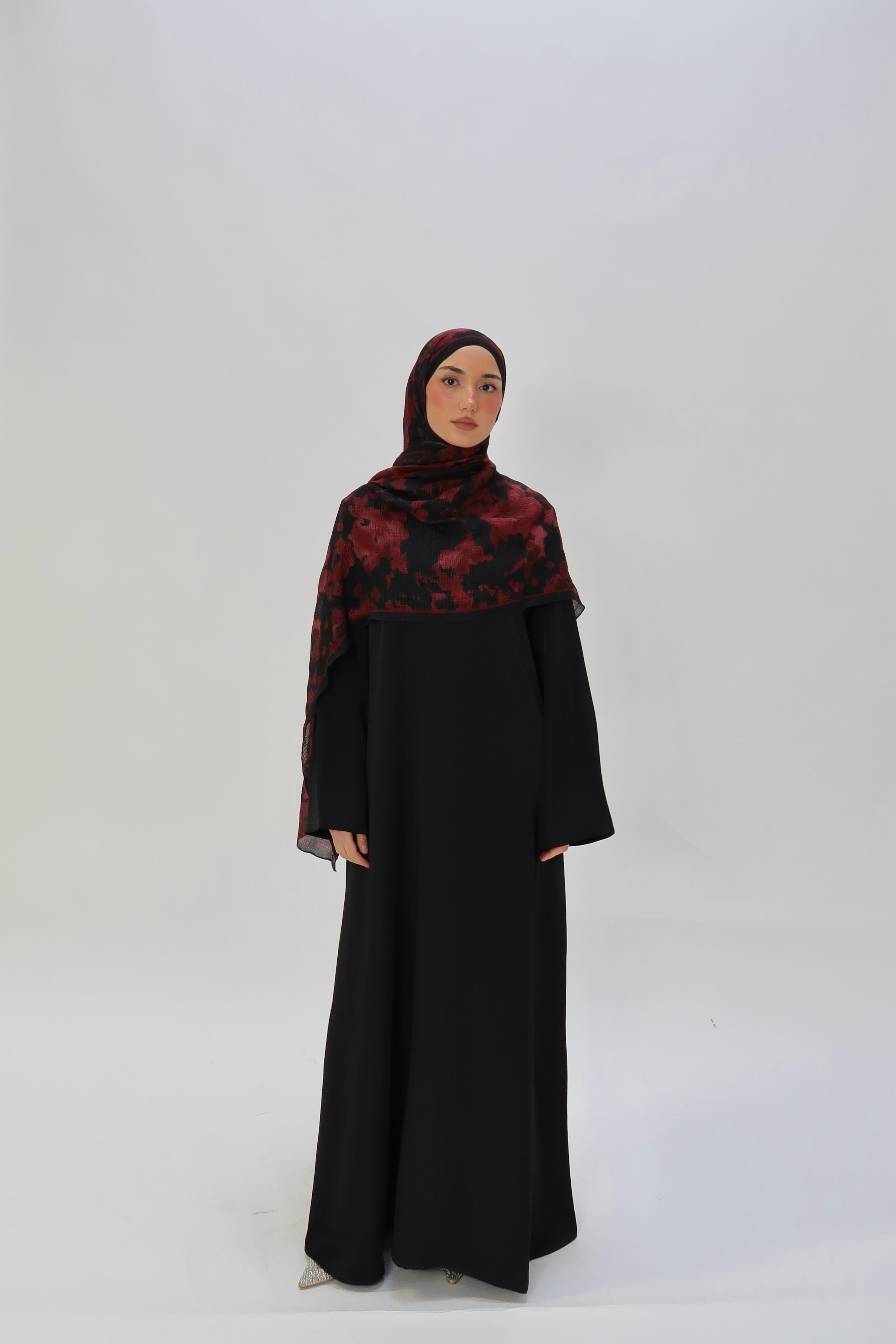 Satinkleid A-linie Schwarz