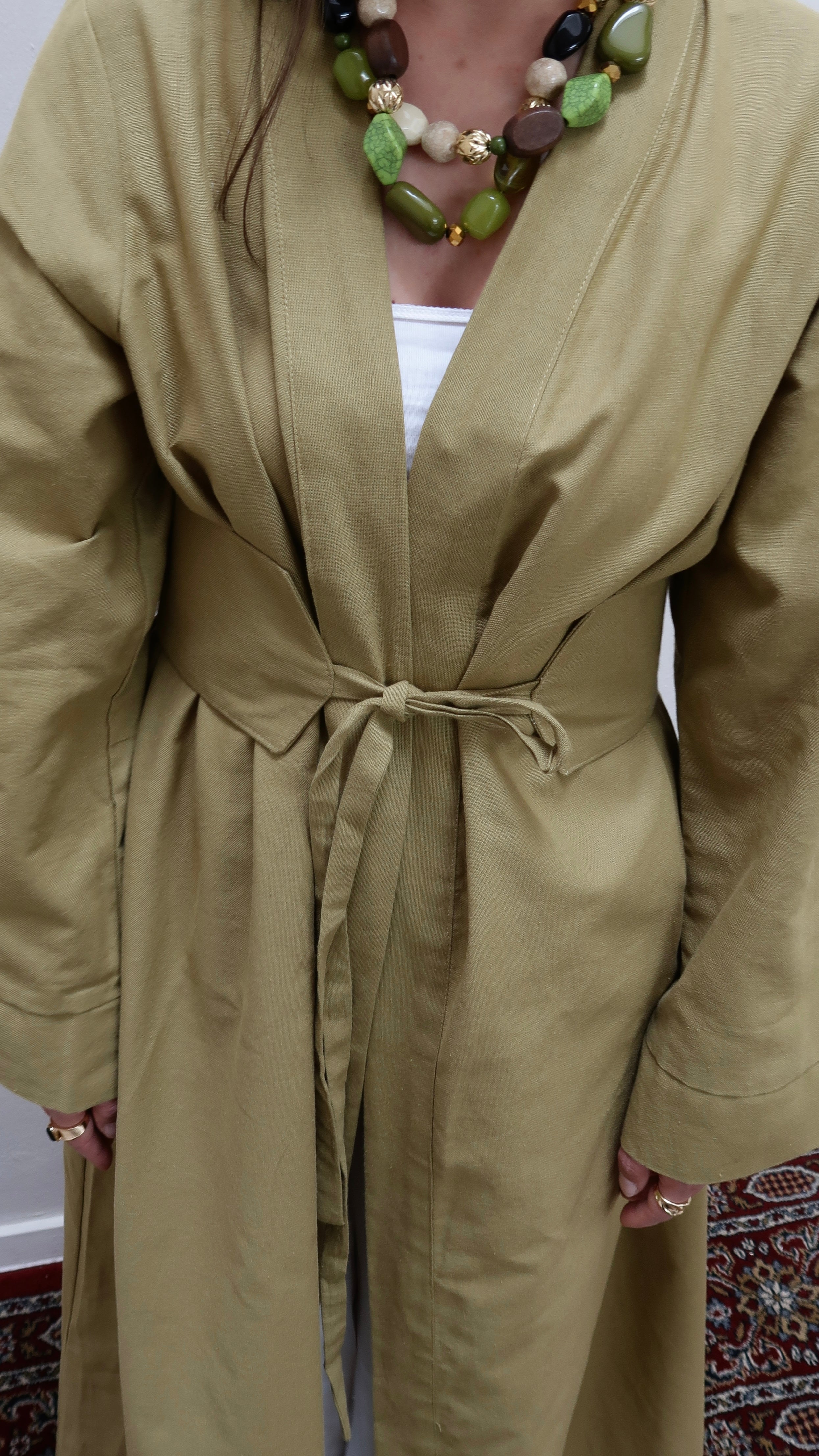 Kimono with belt olive
