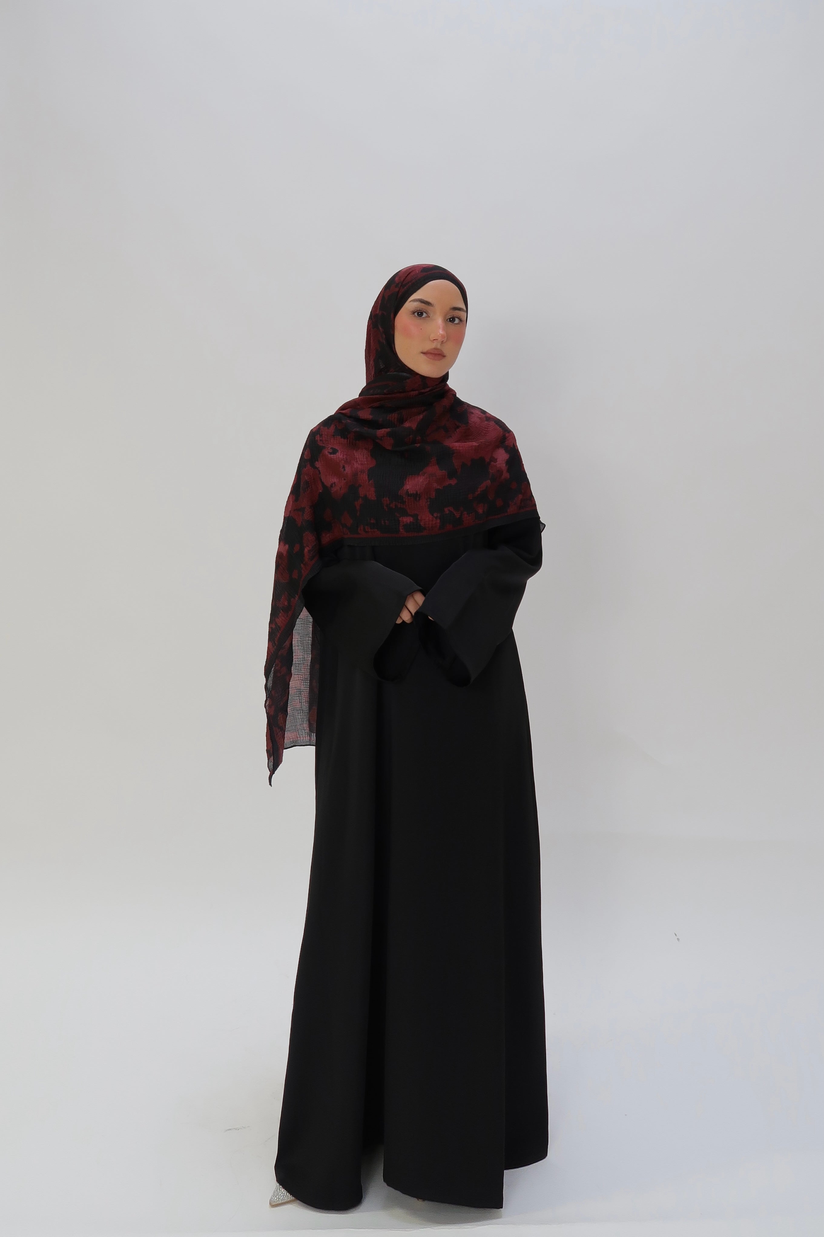 Satinkleid A-linie Schwarz