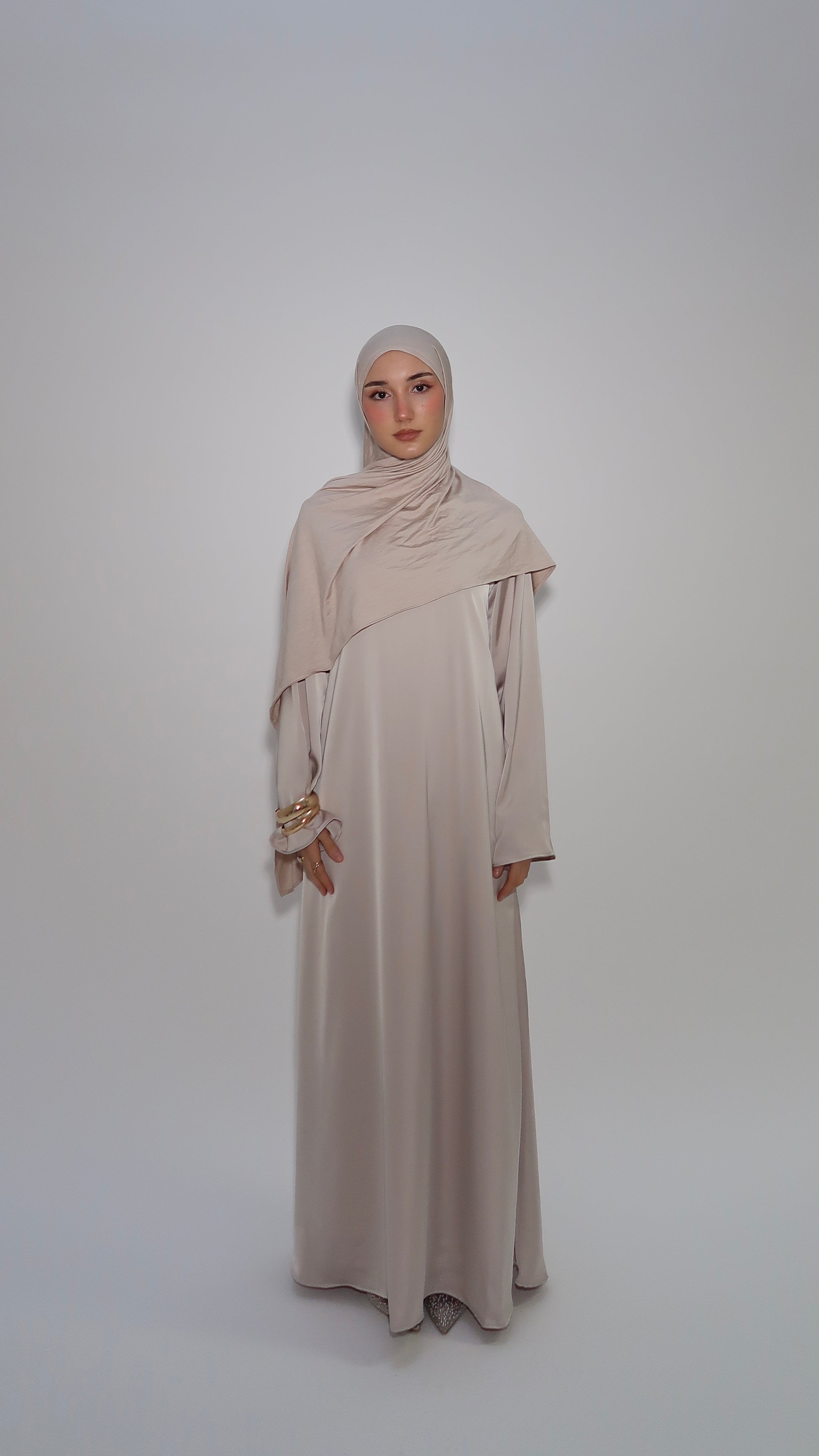 Satinkleid Rose