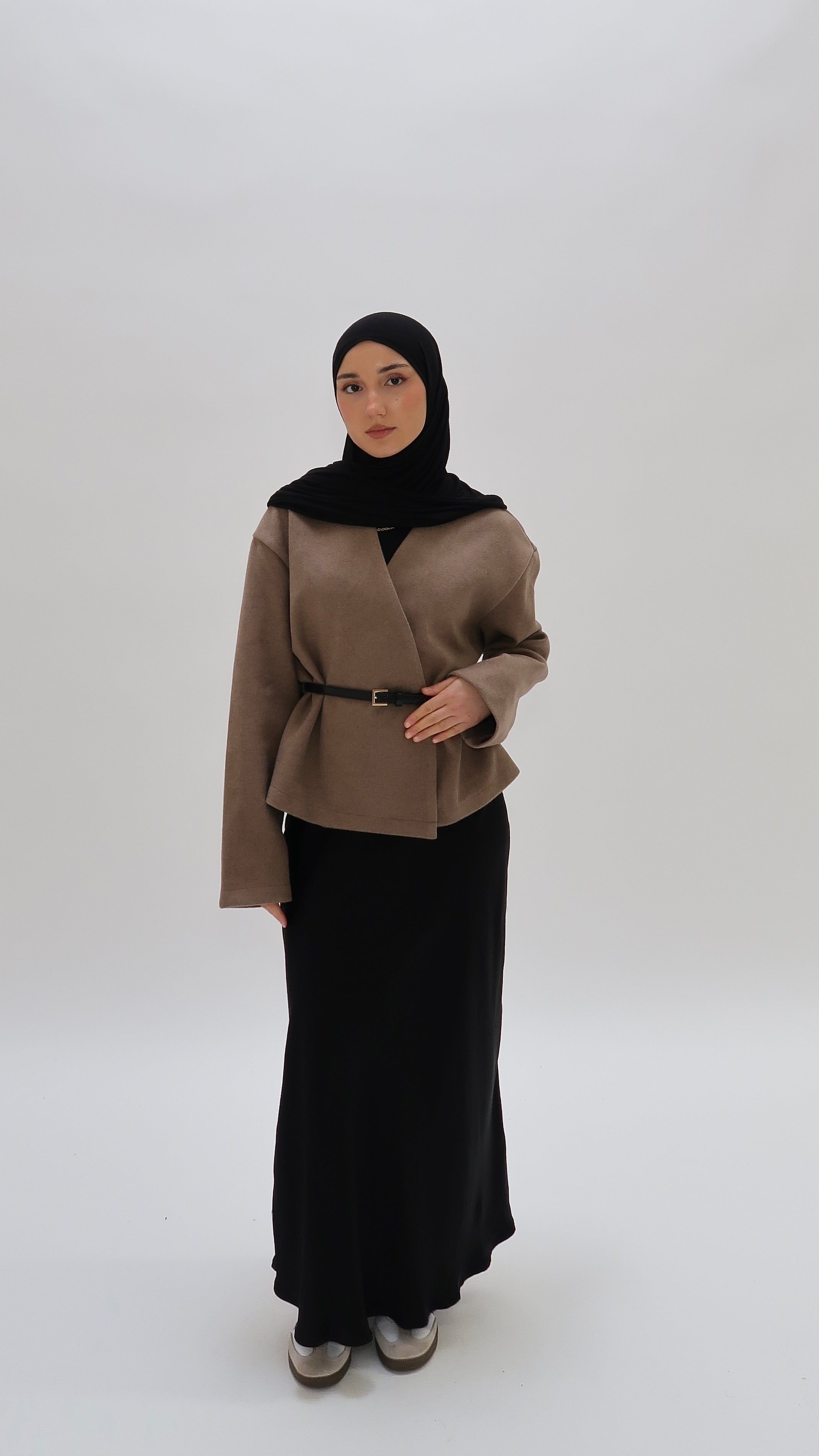 Übergangsjacke mit Gürtel