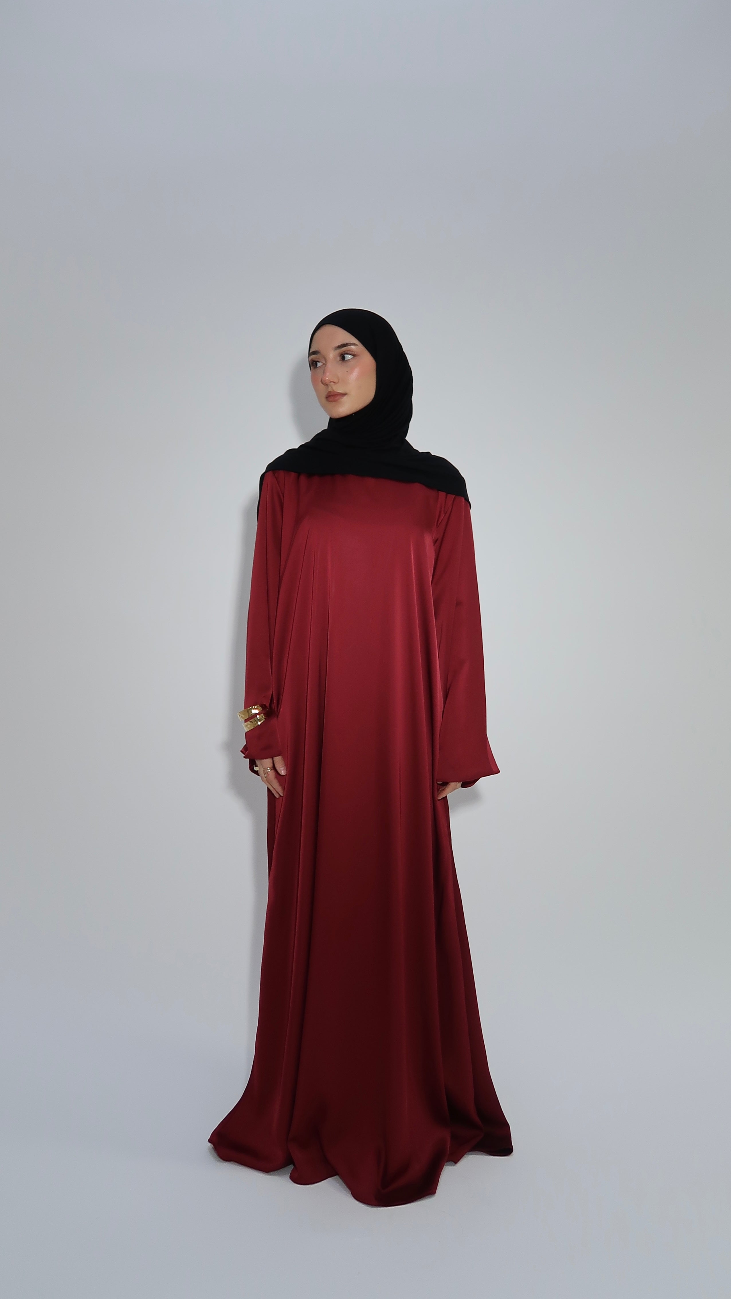 Satinkleid Rose