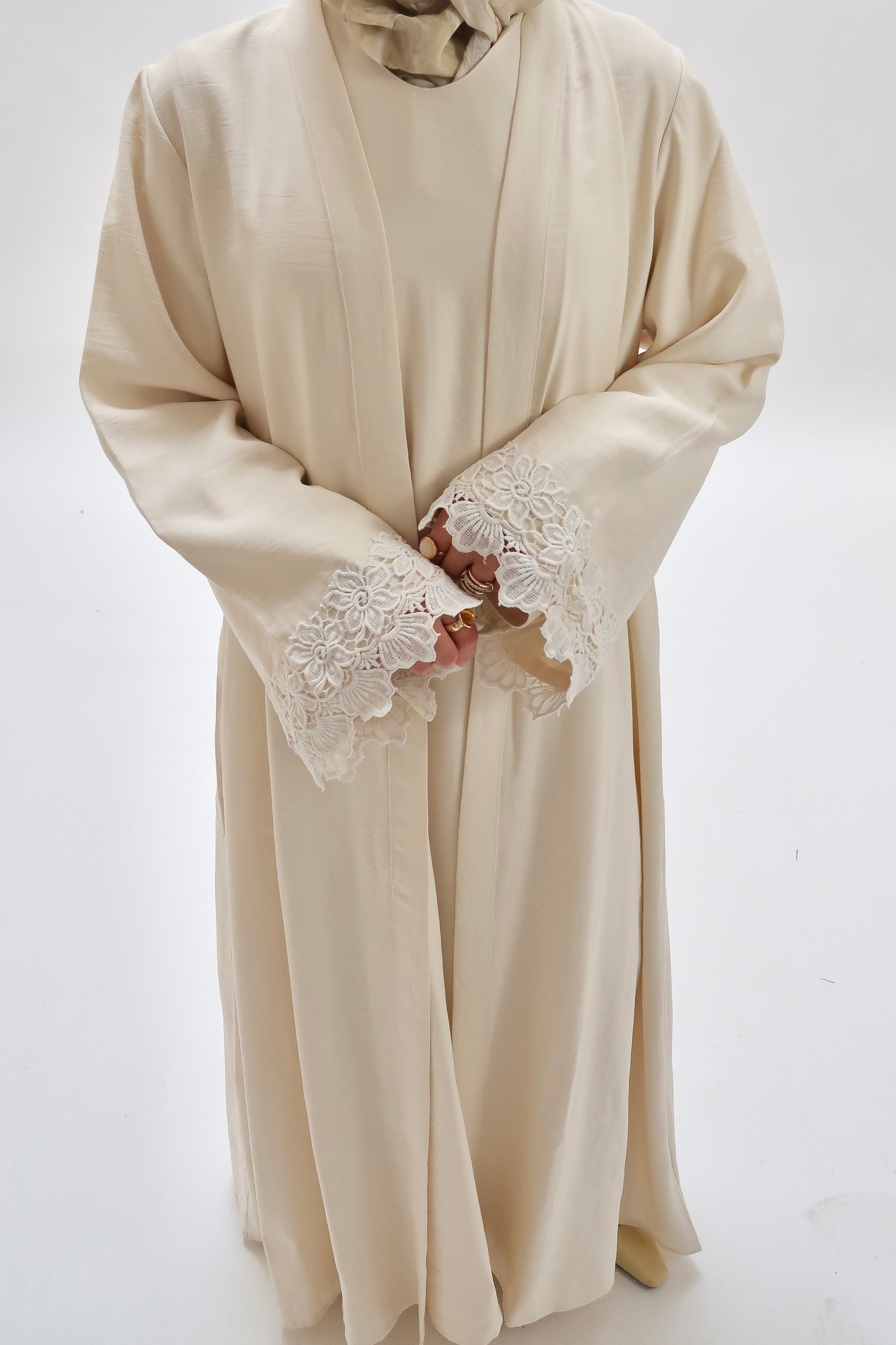 Marokko Abaya mit Spitze