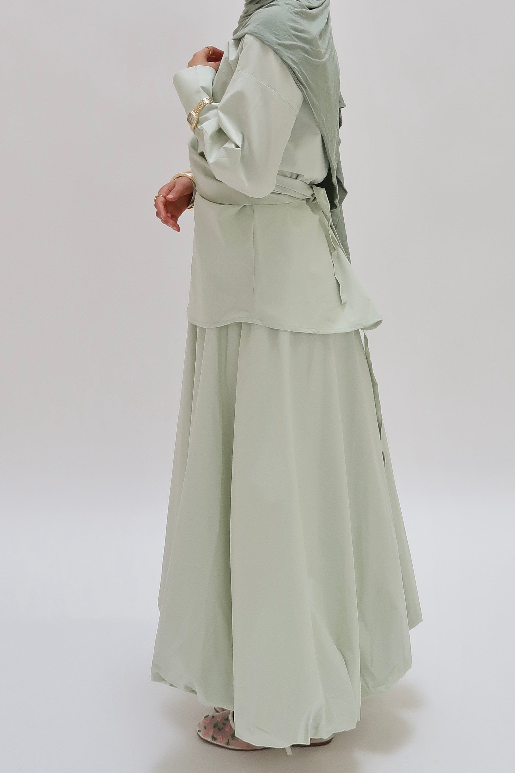 Zweiteiler Ballonrock Eucalyptus