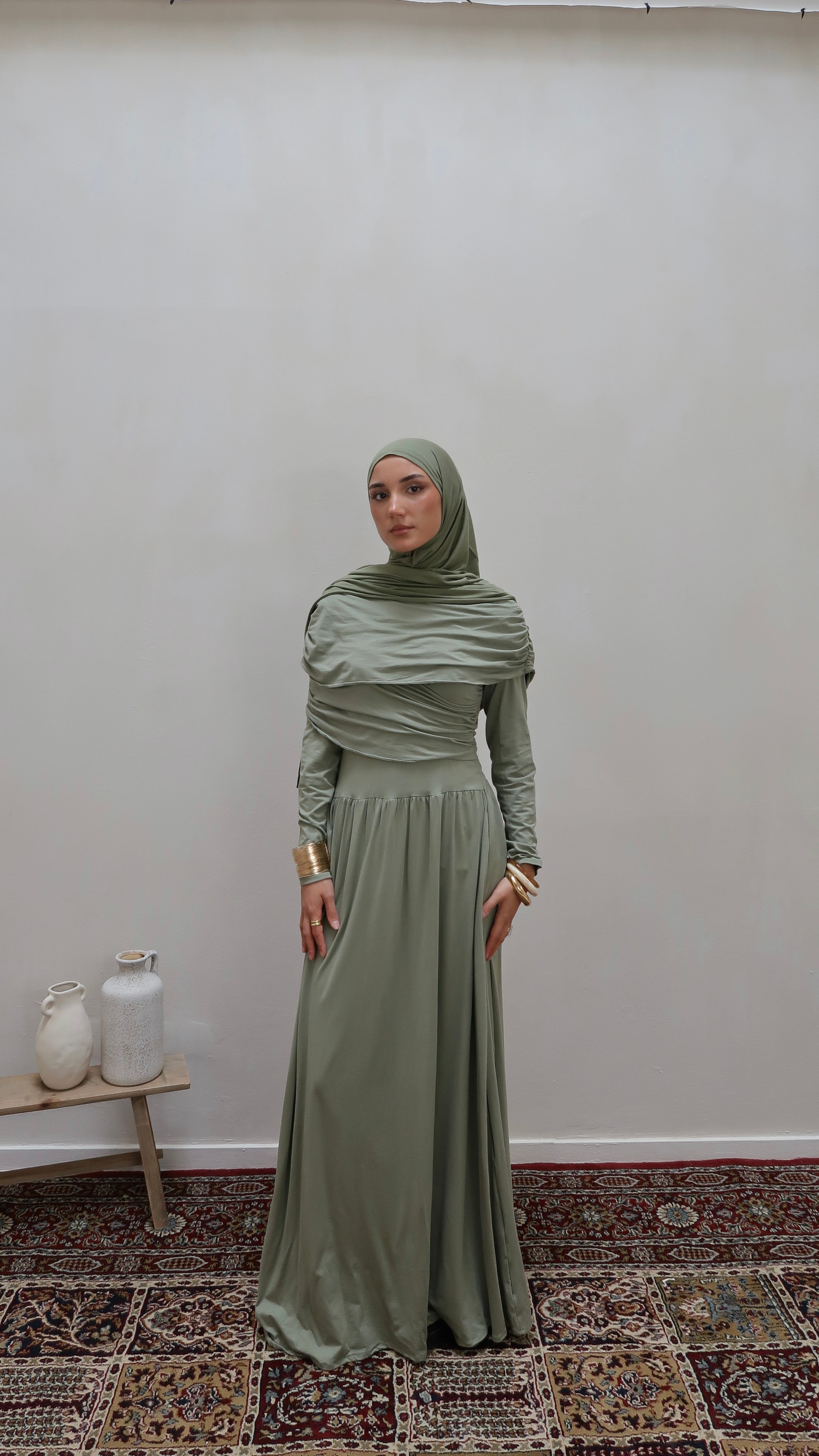 Drapiertes Kleid Viscose