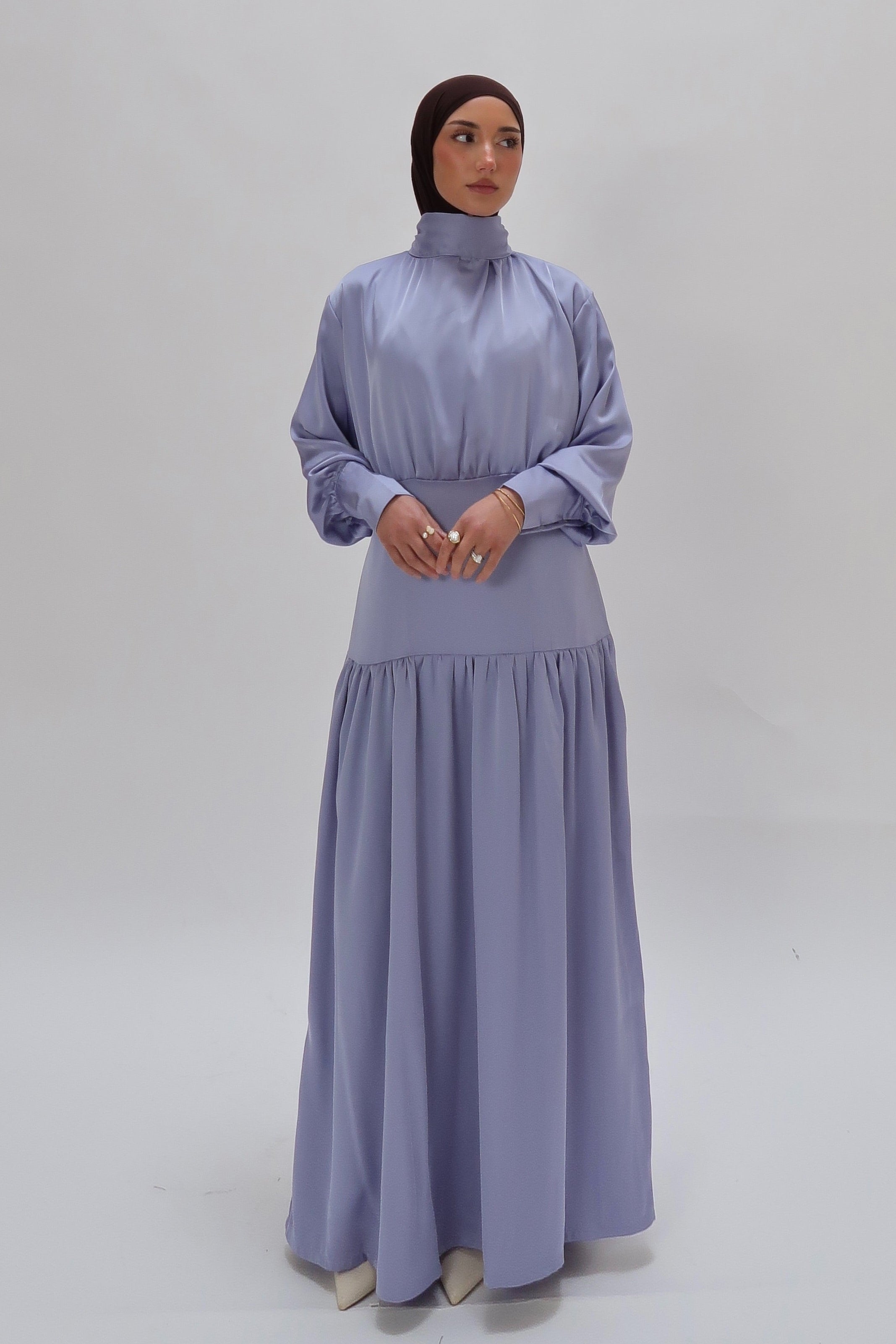 Silkkleid Iceblue