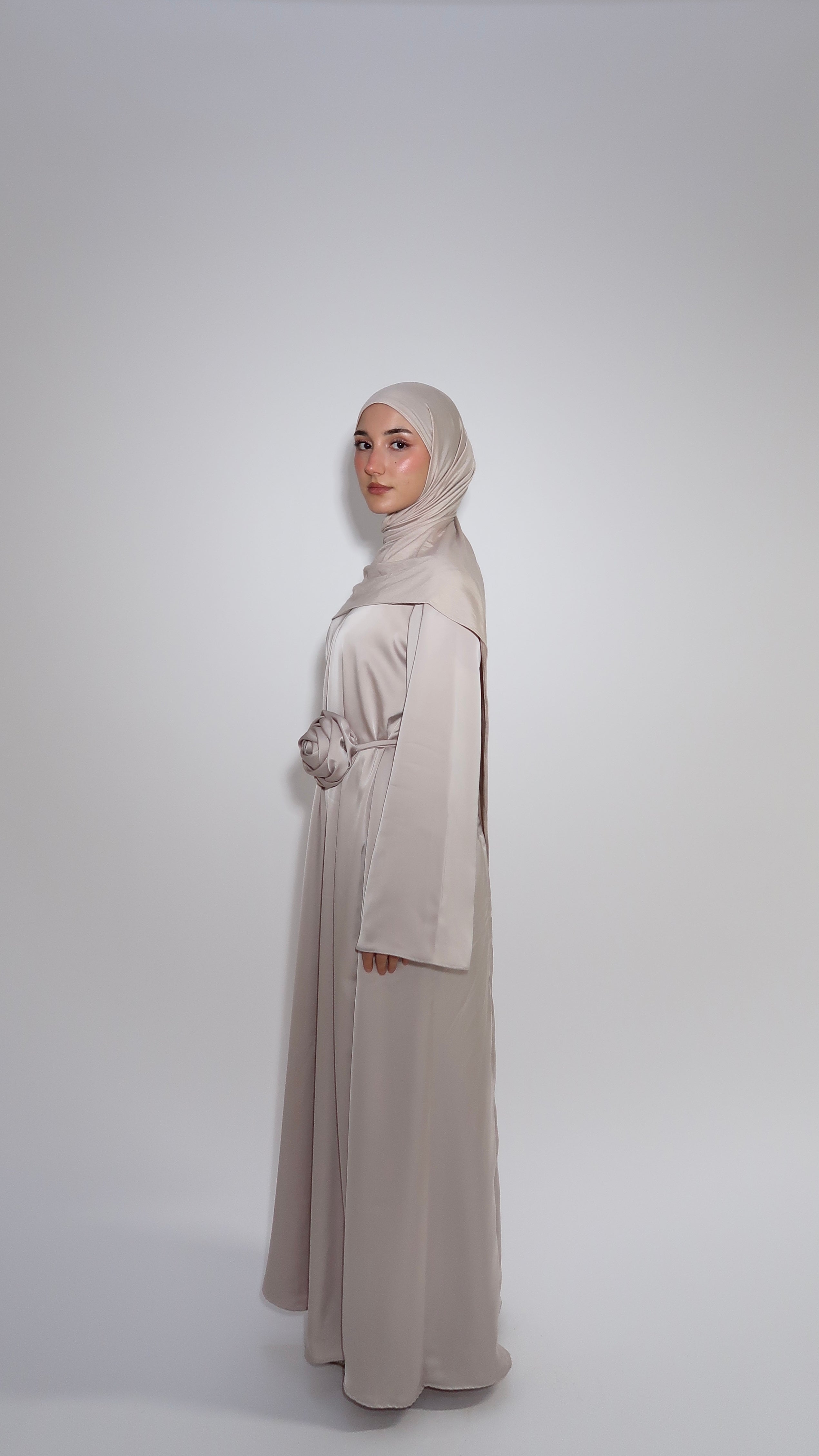 Satinkleid Rose