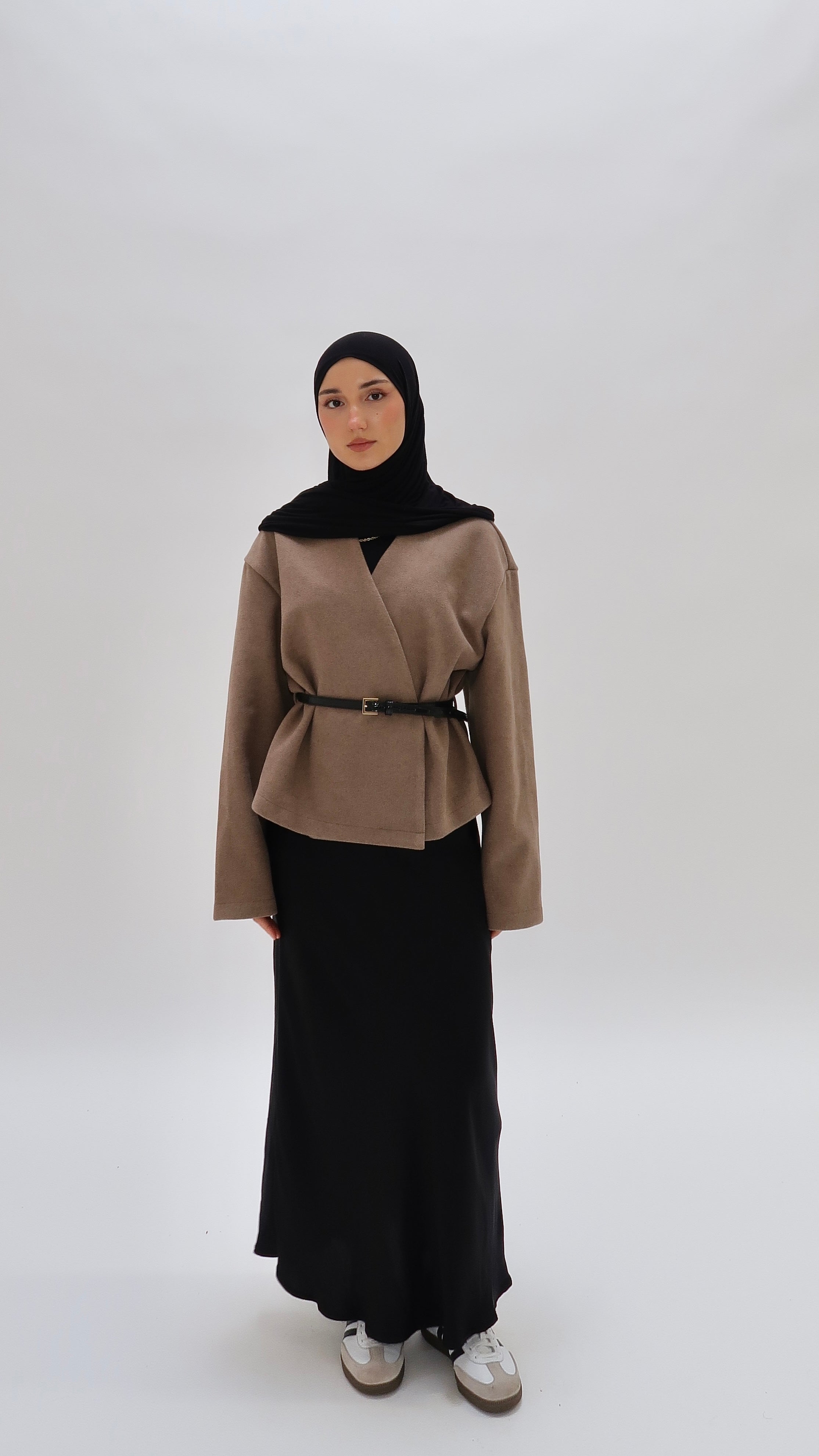 Übergangsjacke mit Gürtel
