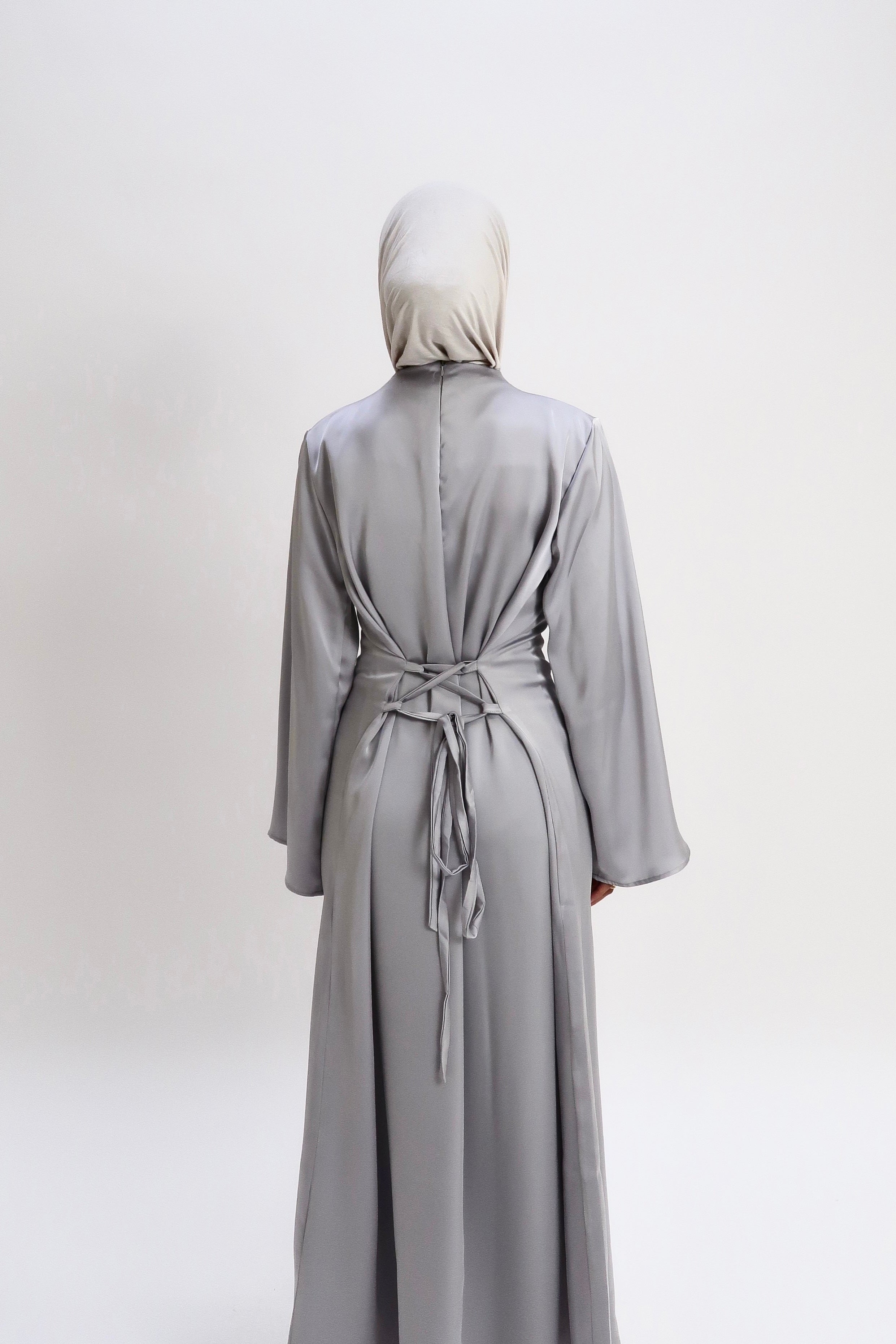 Silk A-line dress Silver