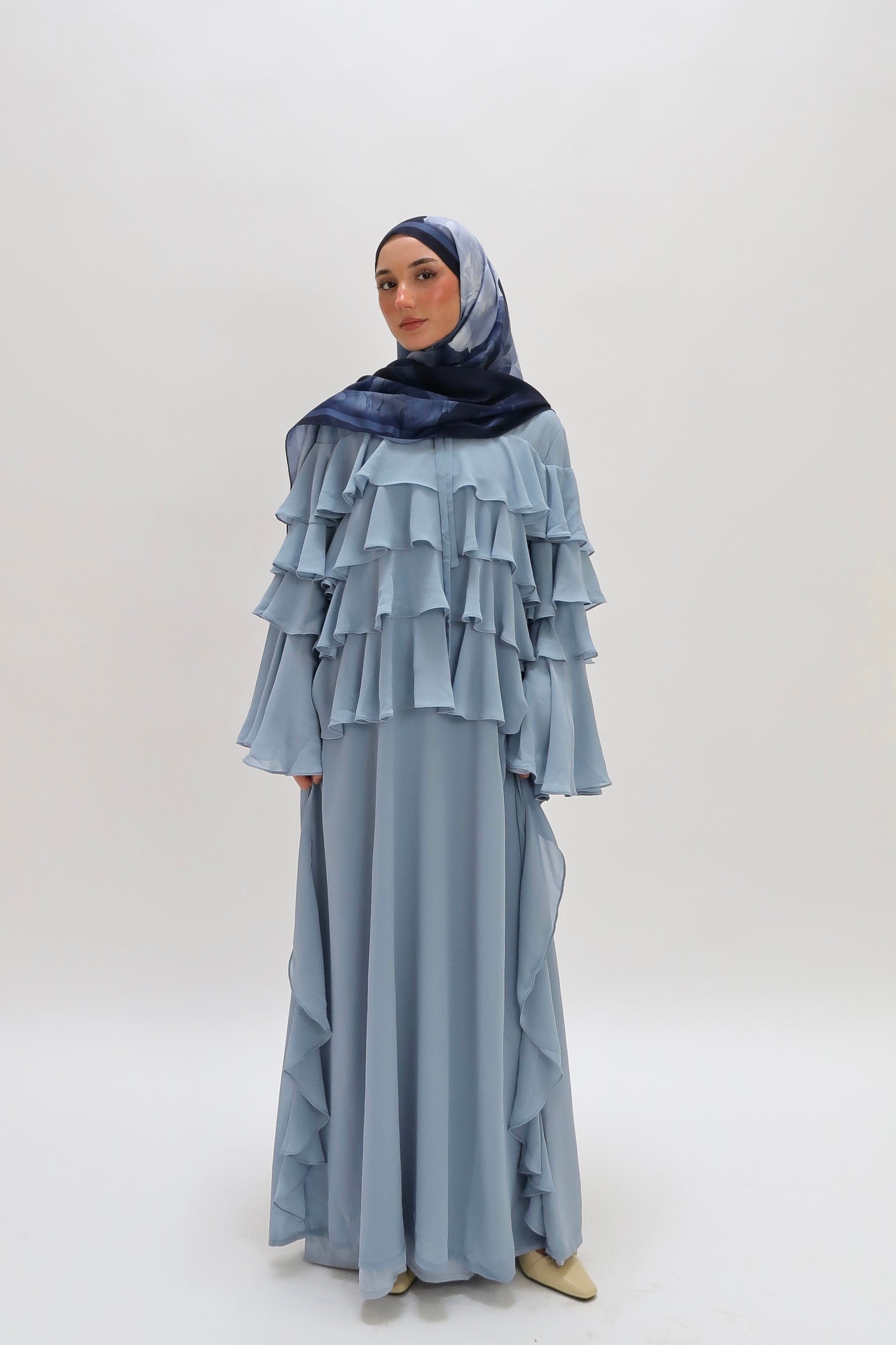 Ruffle Dress Blue