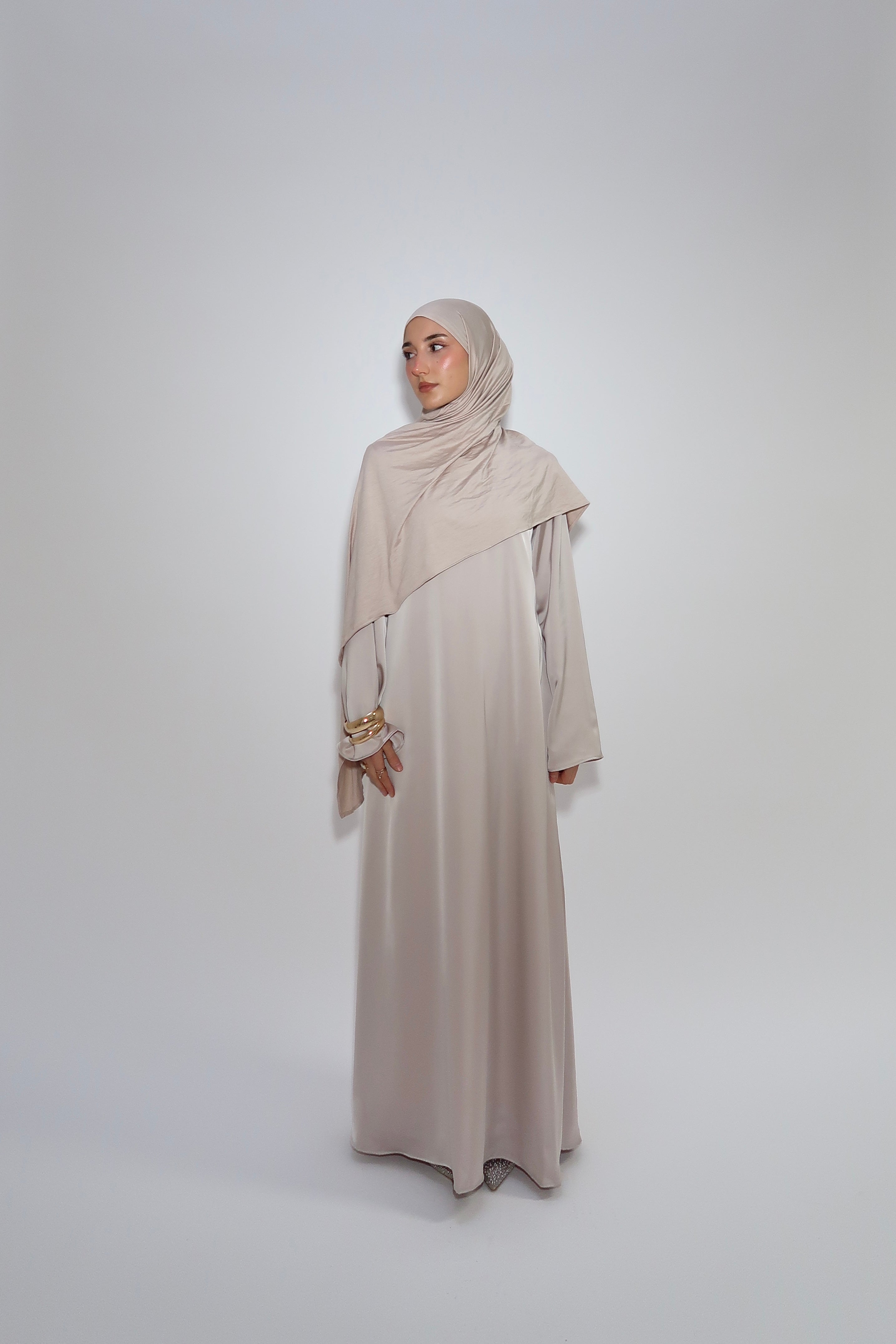 Satinkleid Rose
