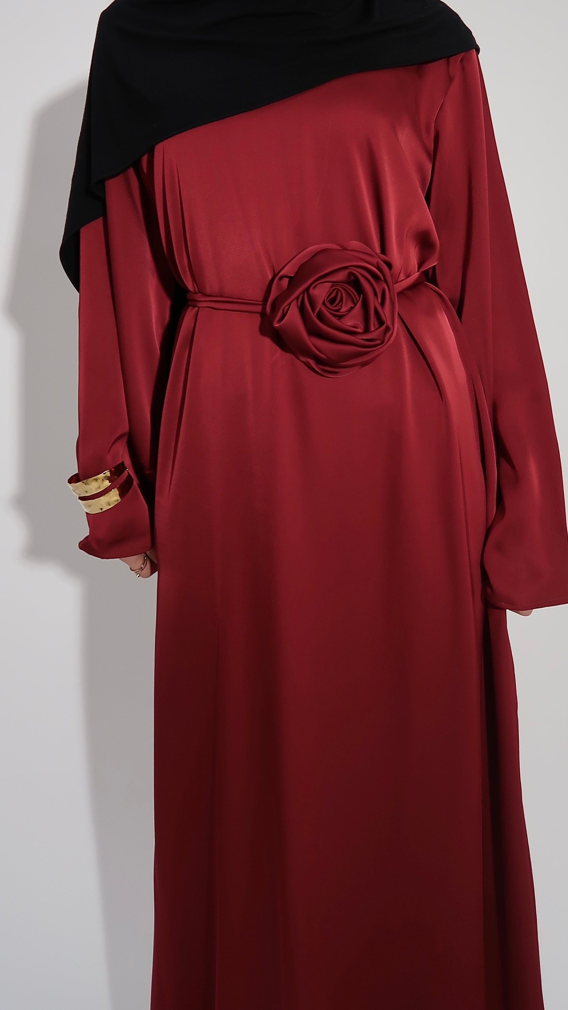 Satinkleid Rose